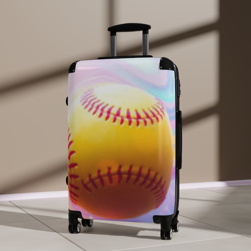 Baseball-Themed Suitcase | Travel Luggage for Sports Lovers, Perfect for Vacations, Gifts, Softball Enthusiasts, Kids and Adults