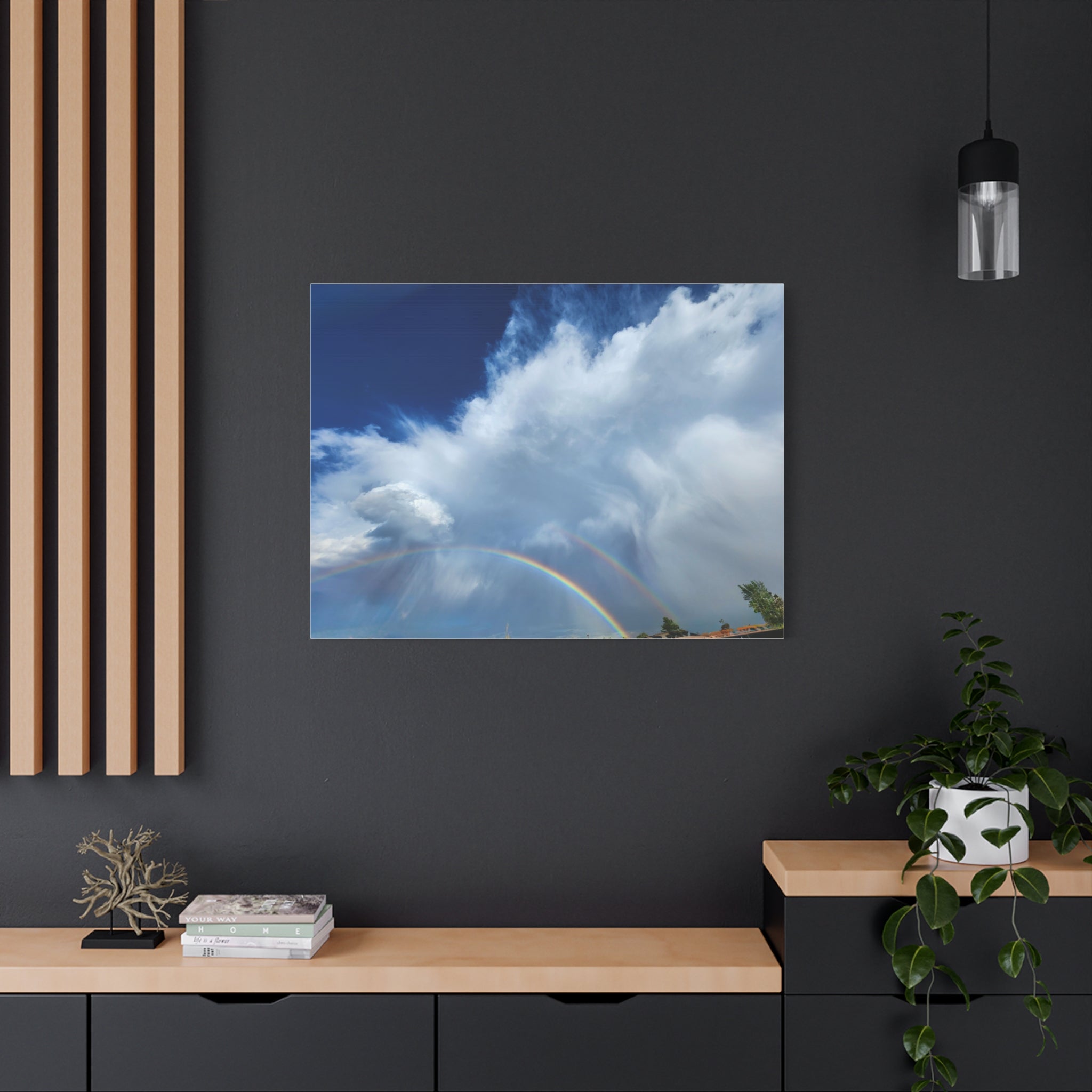 Rainbow Cloud Art Canvas Print, Stretched Wall Decor, Home/Office Art, Gift for Nature Lovers, Gallery Wall Accent
