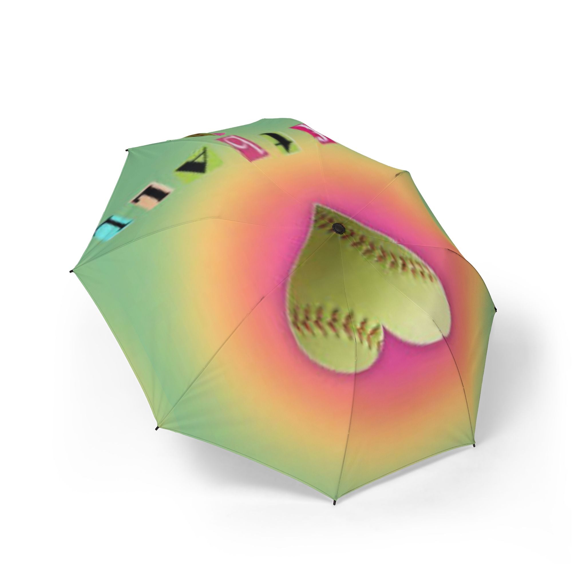 Colorful Heart Design Foldable Umbrella, Cute Umbrella, Travel Umbrella, Gift for Her, Rainy Day Essentials, Compact Umbrella