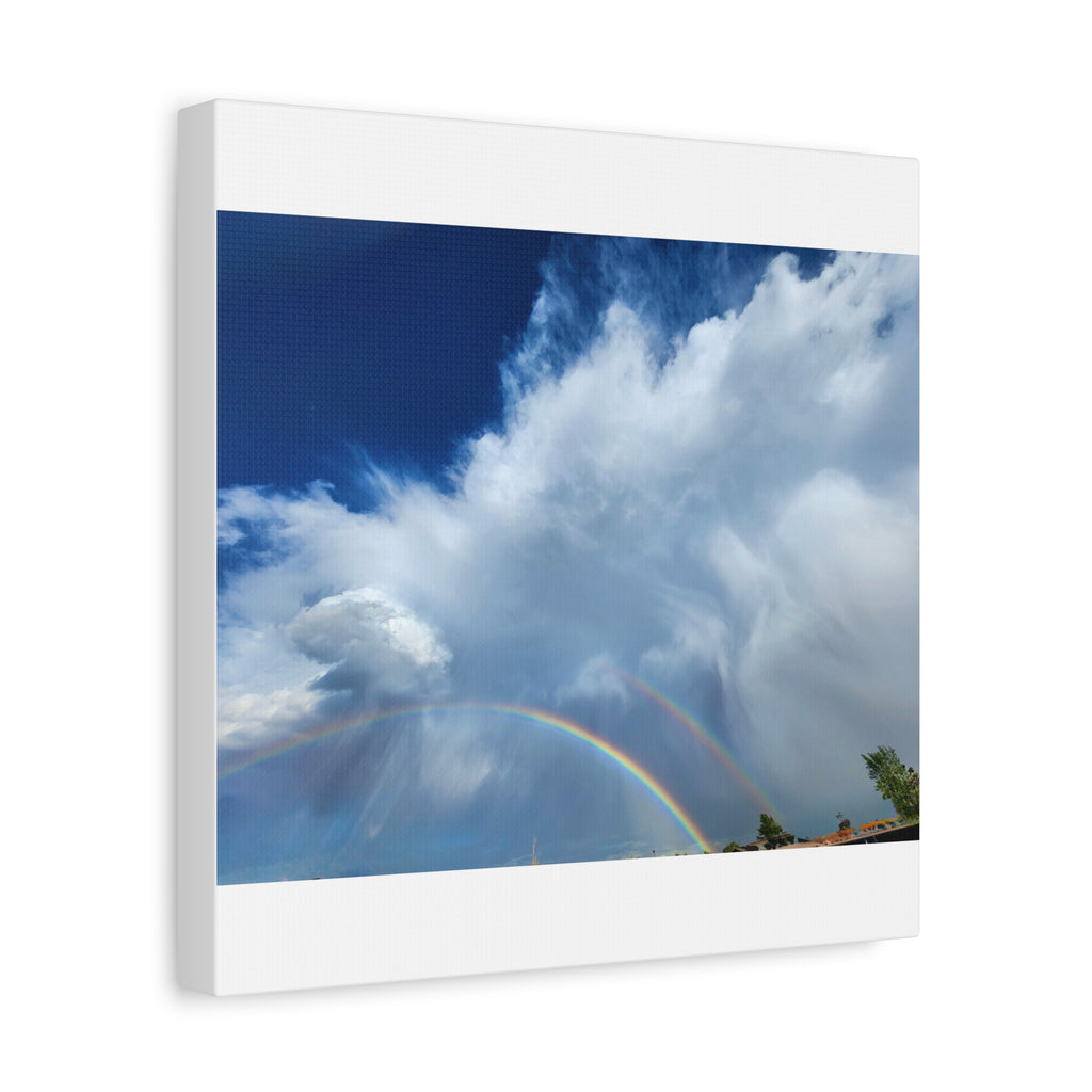 Rainbow Cloud Art Canvas Print, Stretched Wall Decor, Home/Office Art, Gift for Nature Lovers, Gallery Wall Accent