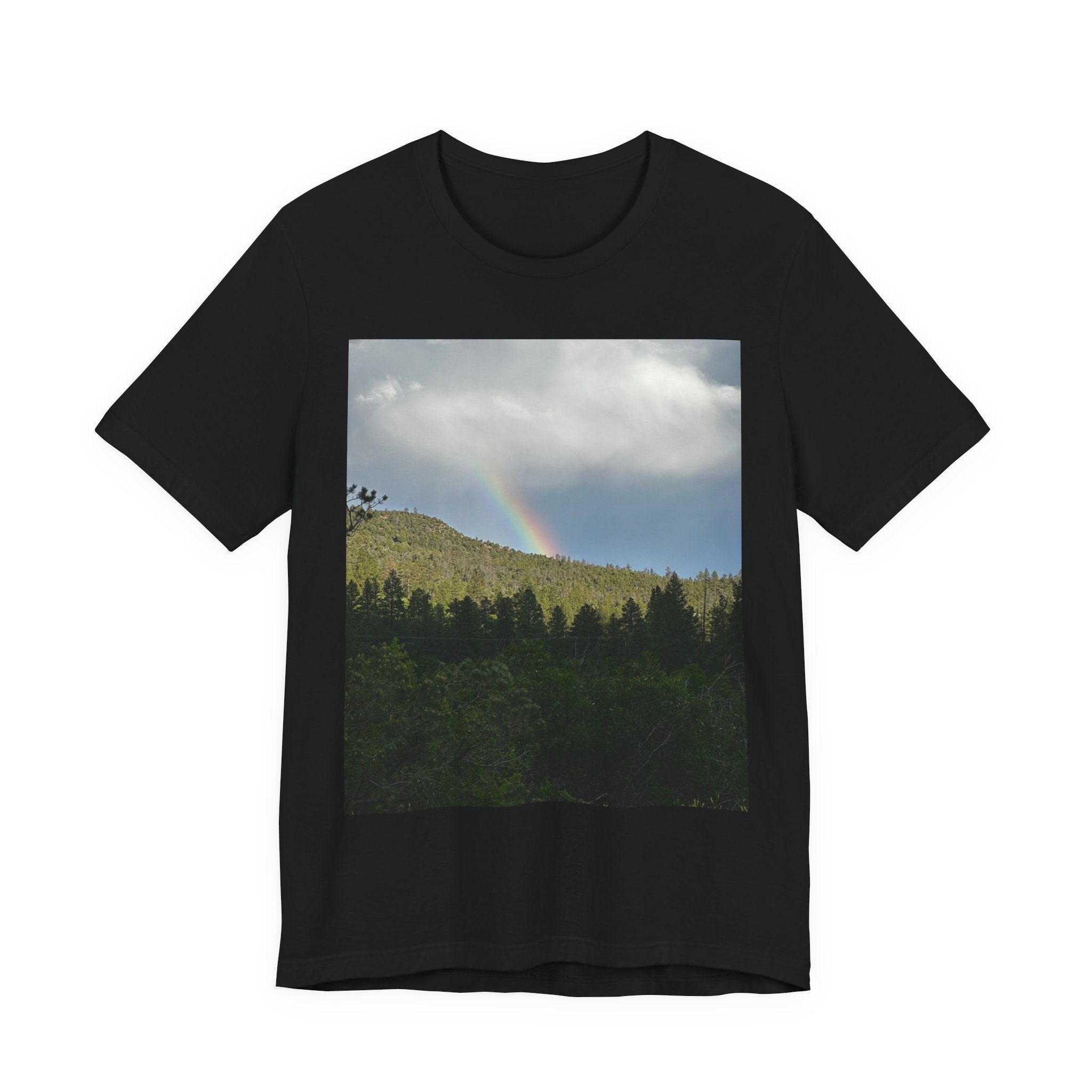 Rainbow Mountain Unisex Tee | Nature Lover Gift, Outdoor Adventure Wear, Cozy Casual Style, Cool Nature Shirt, Summer Tee