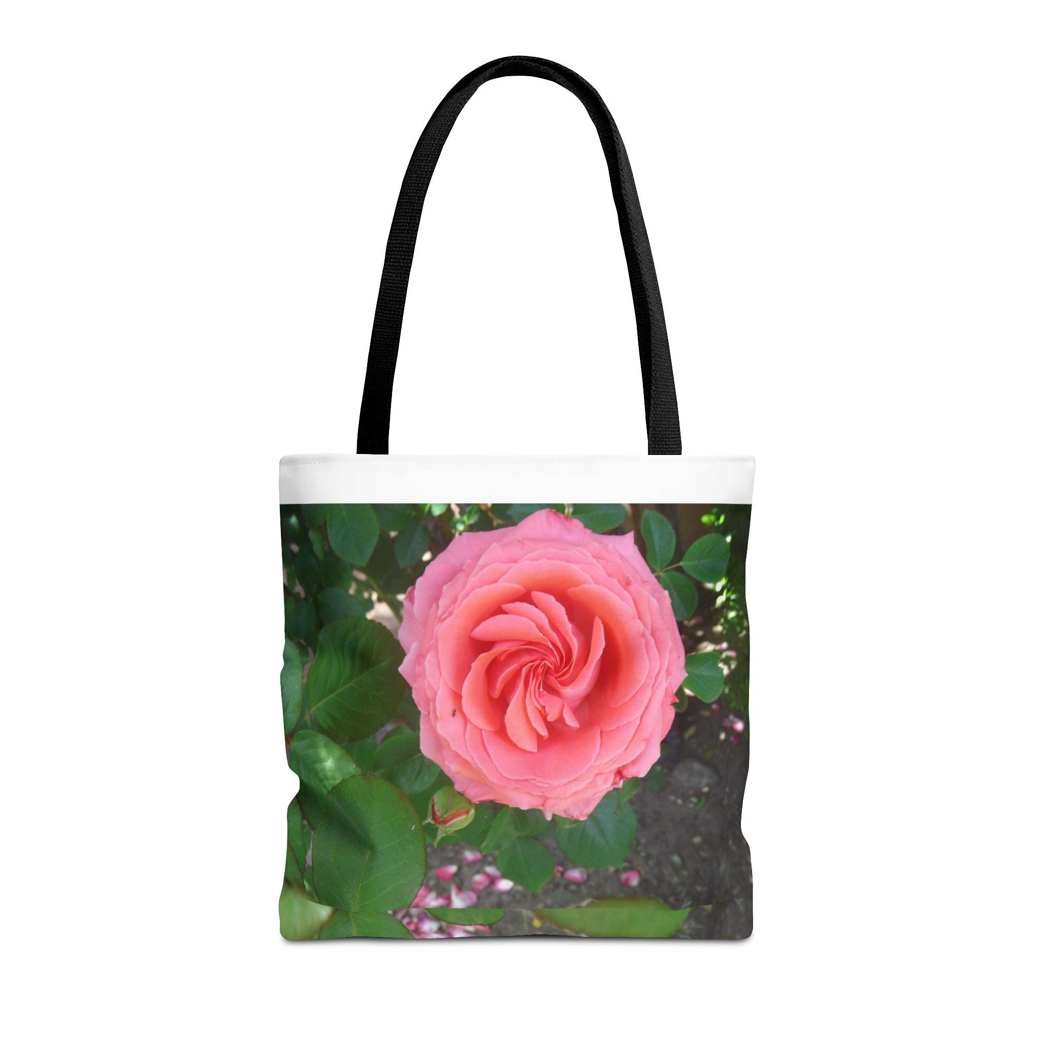 Floral Rose Tote Bag, Stylish Shopping Bag, Eco-Friendly Tote, Gift for Her, Summer Outing Accessory