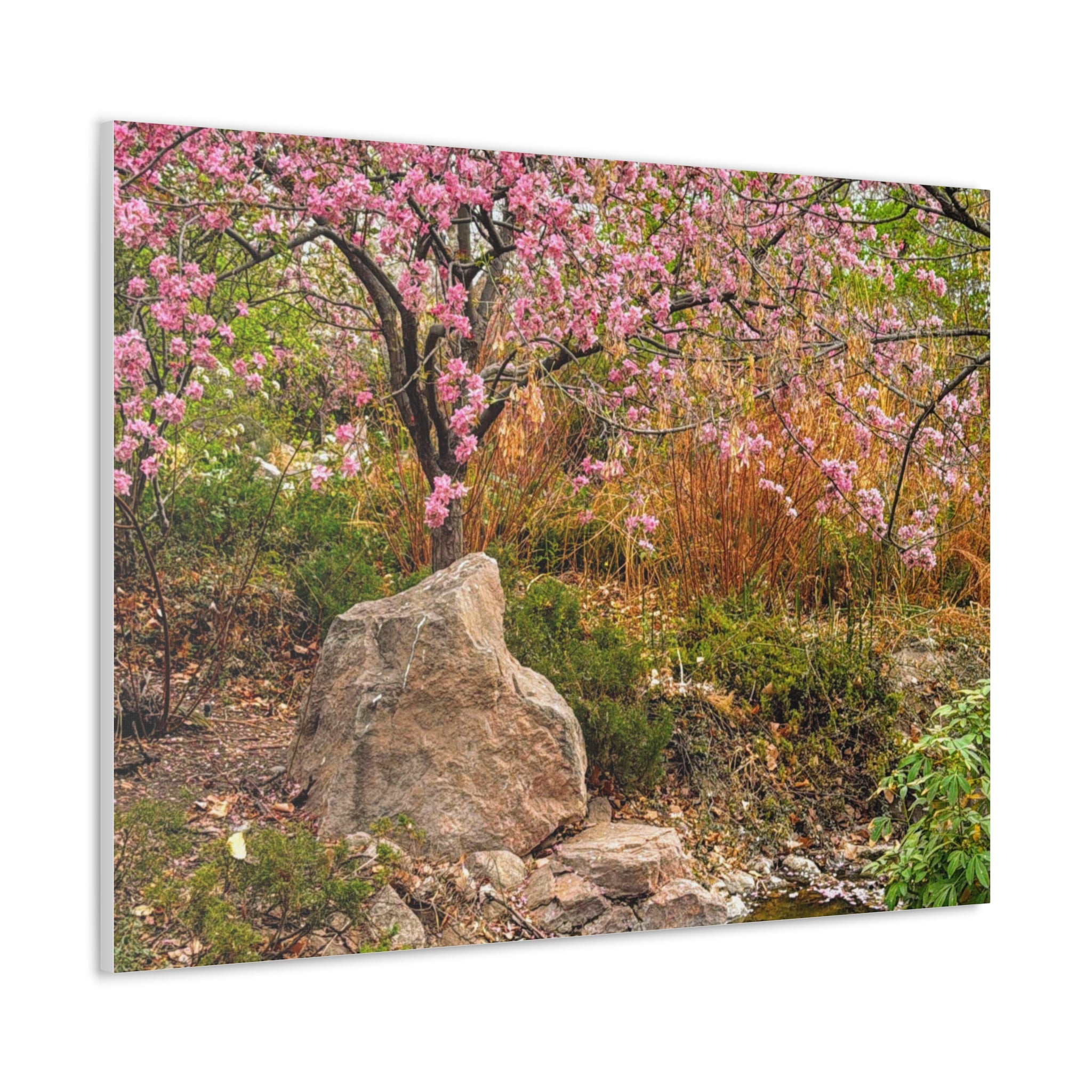 Canvas Wall Art, Pink Blossom Landscape Decor, Nature Photograph, Floral Print, Spring Home Decor, Gift for Nature Lovers