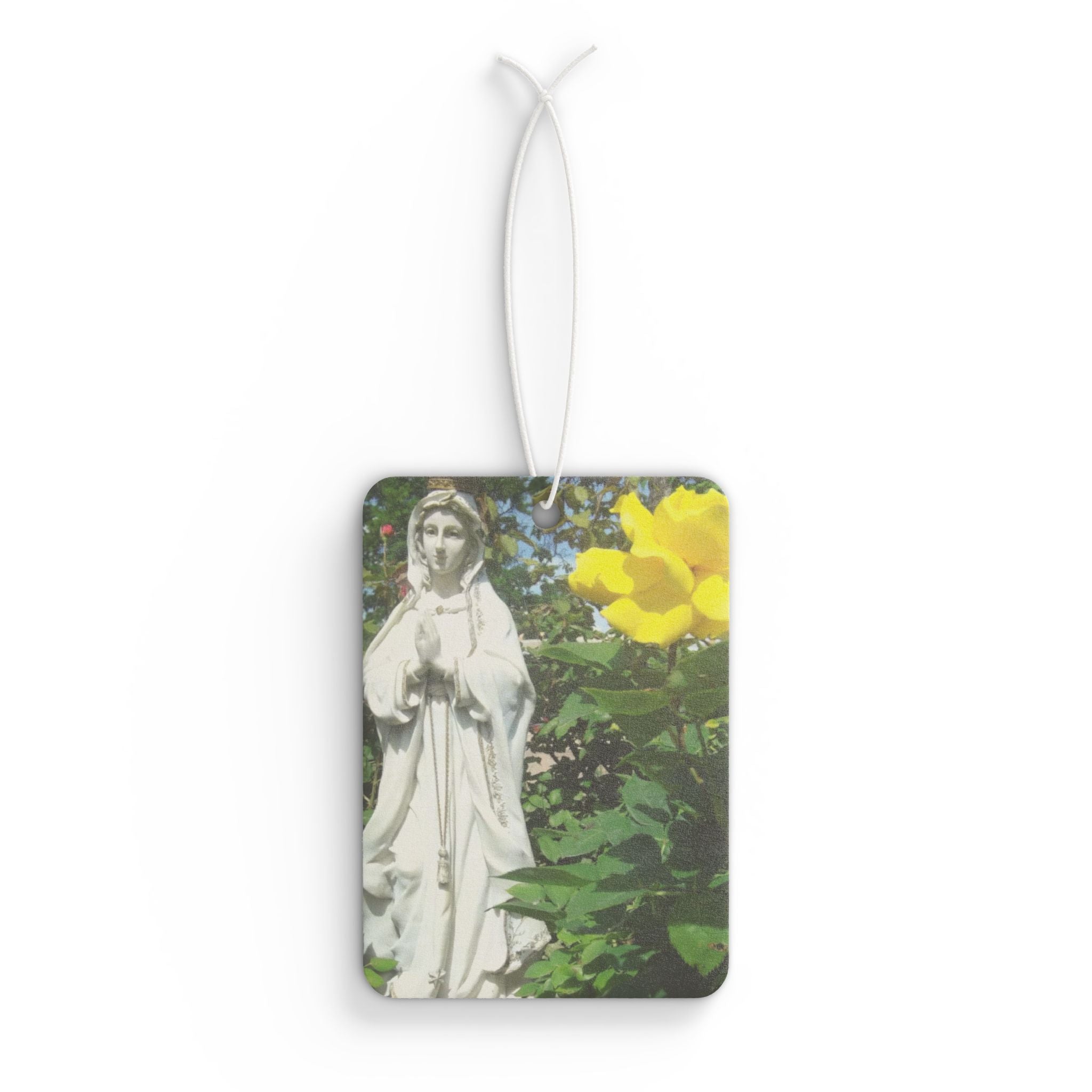 Serene Mary Car Air Freshener, Spiritual Gift, Floral Scented Tag, Religious Decor, Car Accessories, Home Fragrance
