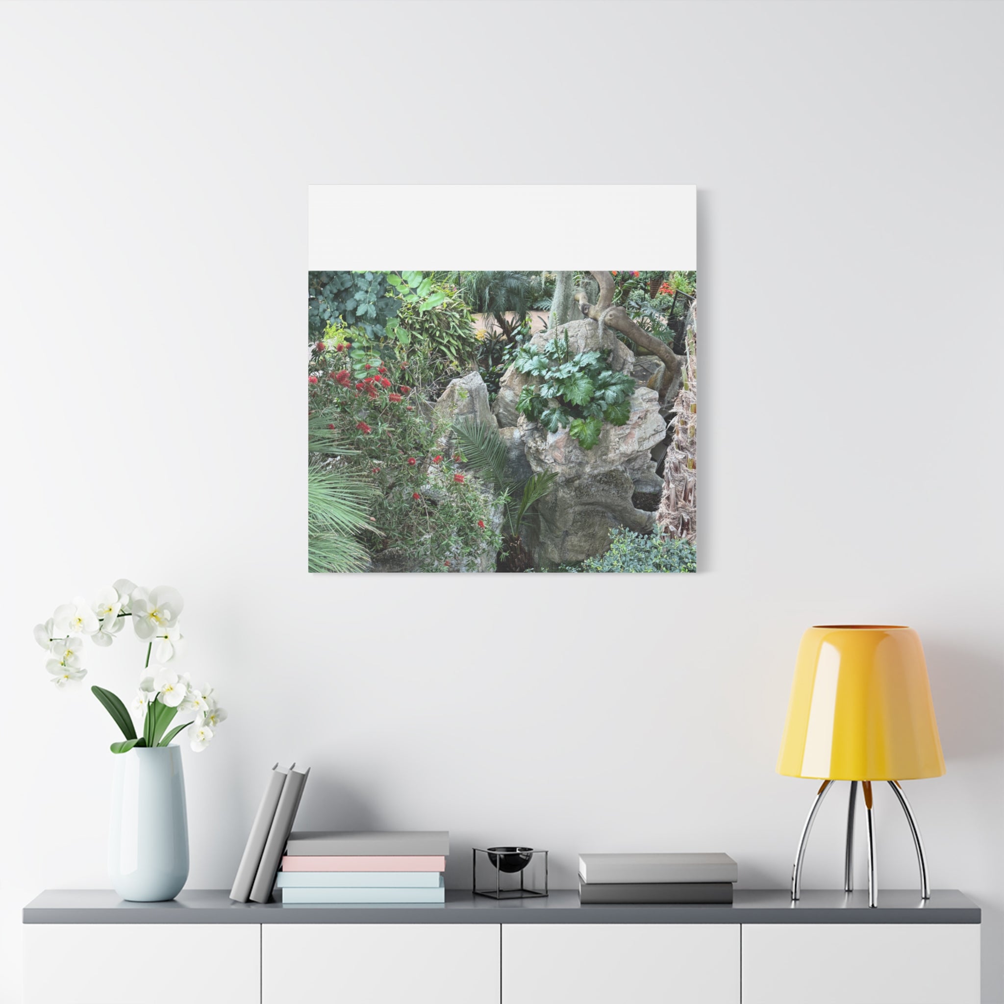 Garden Landscape Canvas Wall Art, Nature Decor, Home Decoration, Gift for Nature Lovers, Eco-Friendly Art, Botanical Wall Decor