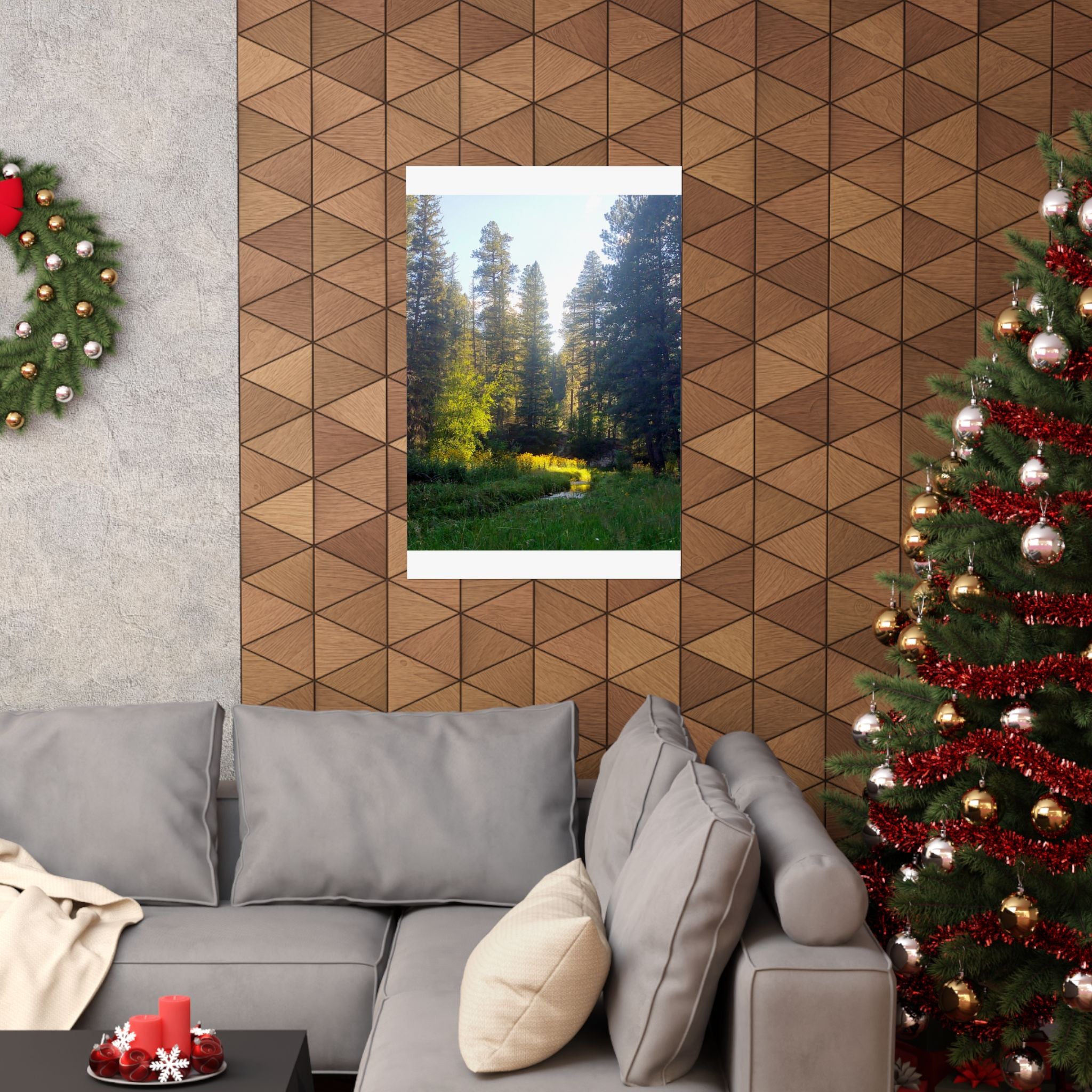 Serene Nature Poster, Wall Art Print, Forest Decor, Botanical Photography, Home Office Artwork