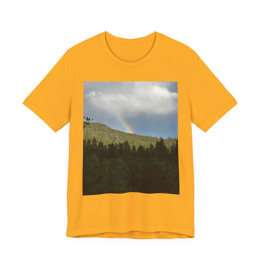 Unisex Rainbow Mountains Tee - Nature Lover Gift, Outdoor Apparel, Graphic Tee, Adventure Shirt, Eco-Friendly Top
