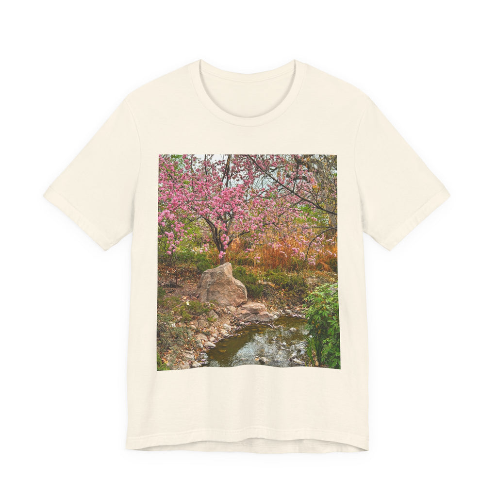 Serene Nature Print Tee, Botanical Shirt, Spring Fashion, Casual Outfit, Eco-Friendly Gift, Outdoor Lover's Wear