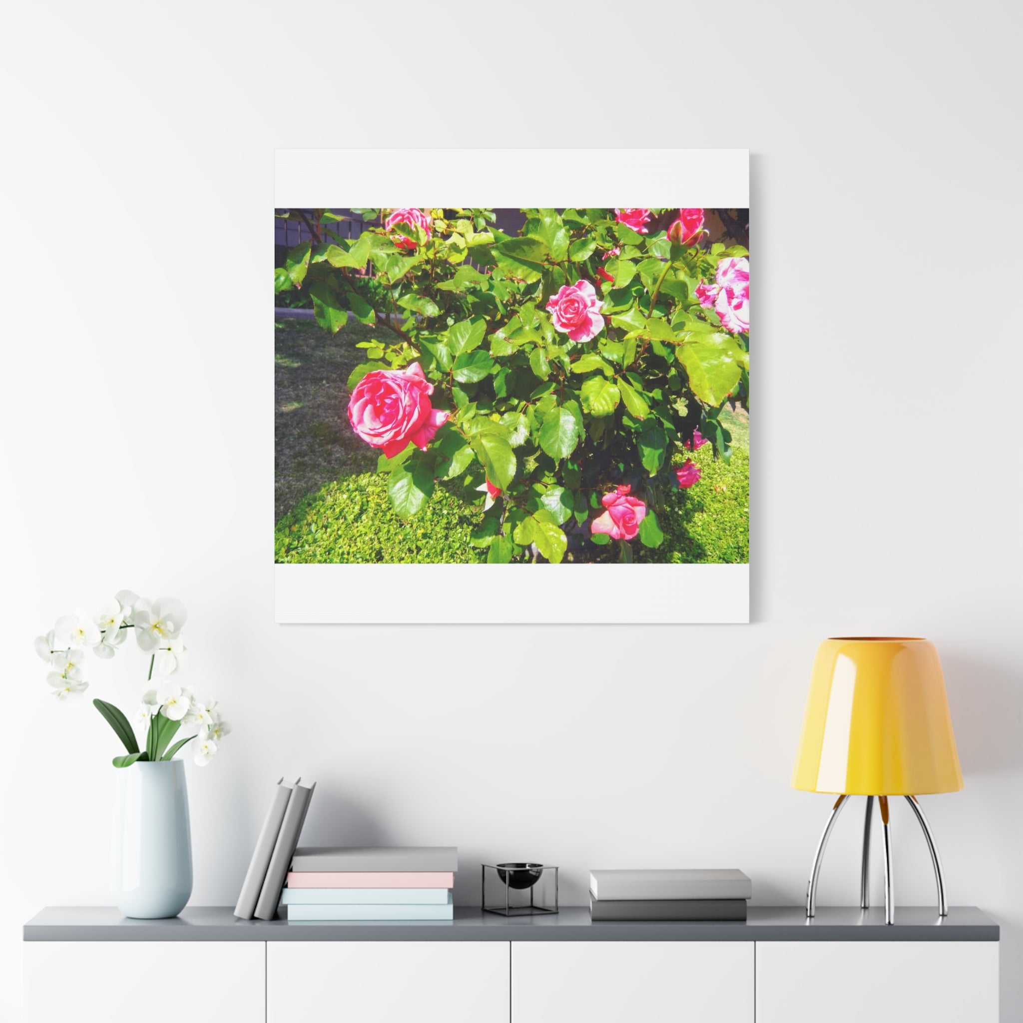 Floral Canvas Wall Art, Pink Rose Decor, Home Gallery Piece, Flower Photography, Garden Wall Decor, Floral Print
