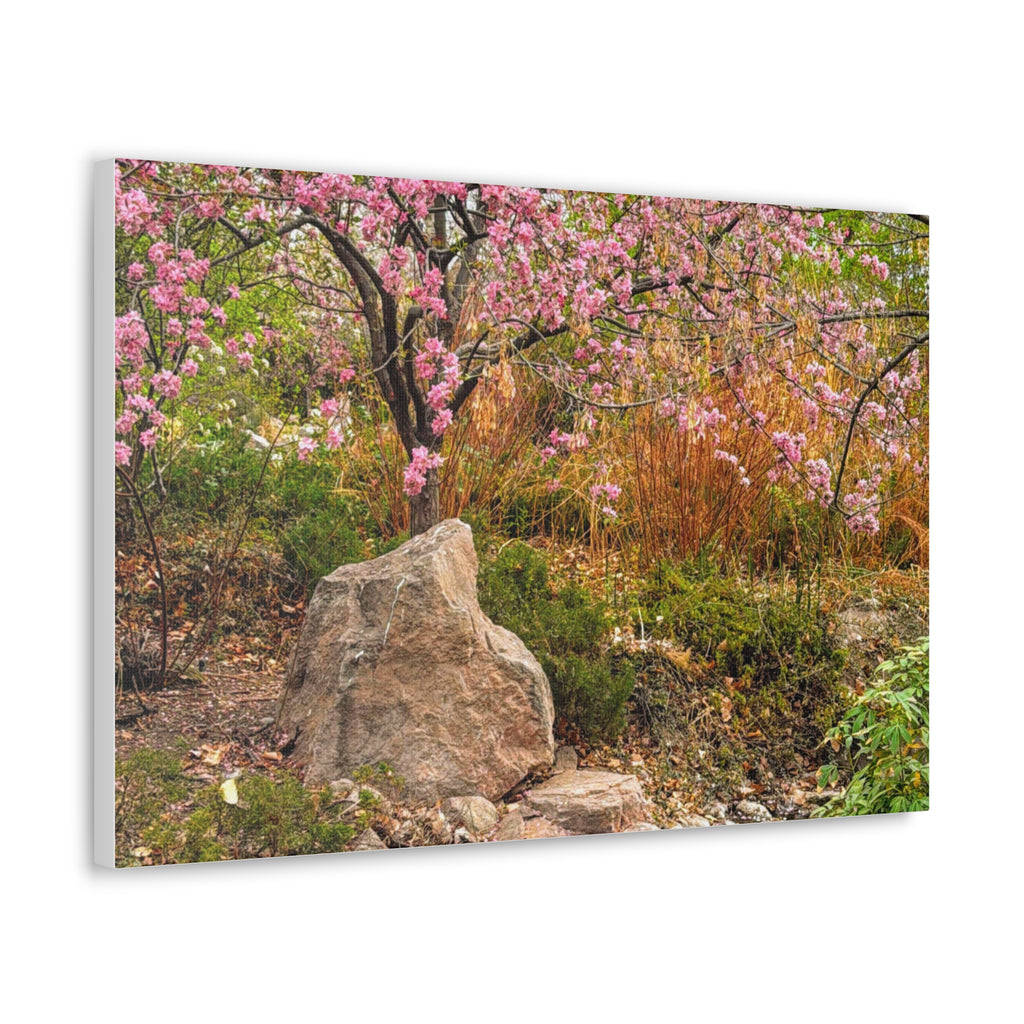 Canvas Wall Art, Pink Blossom Landscape Decor, Nature Photograph, Floral Print, Spring Home Decor, Gift for Nature Lovers