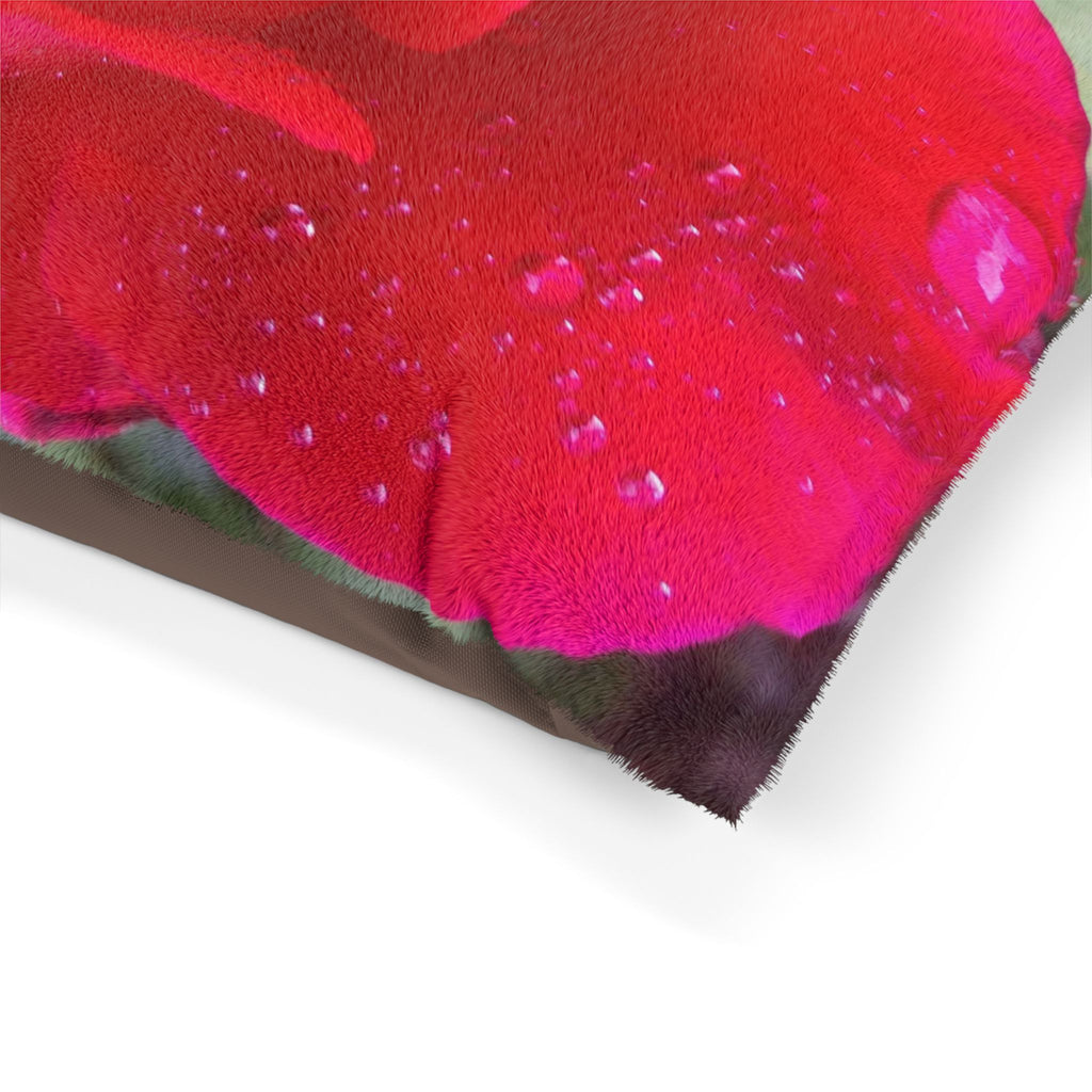 Floral Pet Bed with Rose Design - Cozy Cushion for Dogs and Cats, Flower Print Pet Mat, Cute Gift for Pet Lovers, Home Decor