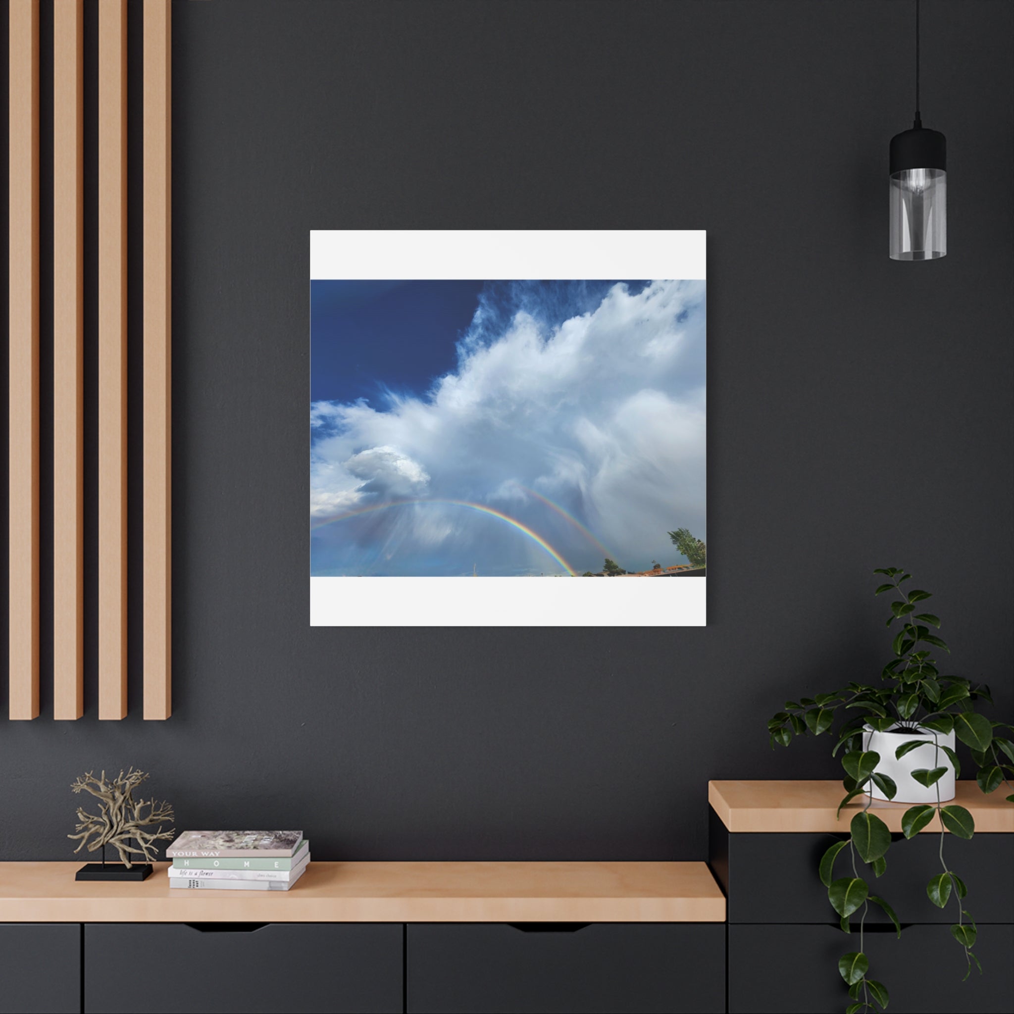 Rainbow Cloud Art Canvas Print, Stretched Wall Decor, Home/Office Art, Gift for Nature Lovers, Gallery Wall Accent