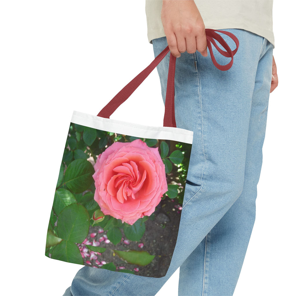 Floral Rose Tote Bag, Stylish Shopping Bag, Eco-Friendly Tote, Gift for Her, Summer Outing Accessory