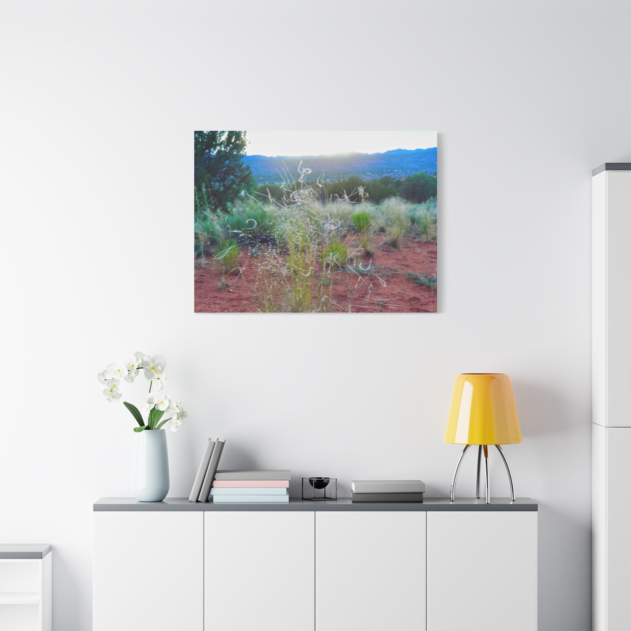 Serene Desert Landscape Canvas Print, Nature Wall Art, Home Decor, Gift for Nature Lovers, Rustic Art for Living Room, Boho Decor