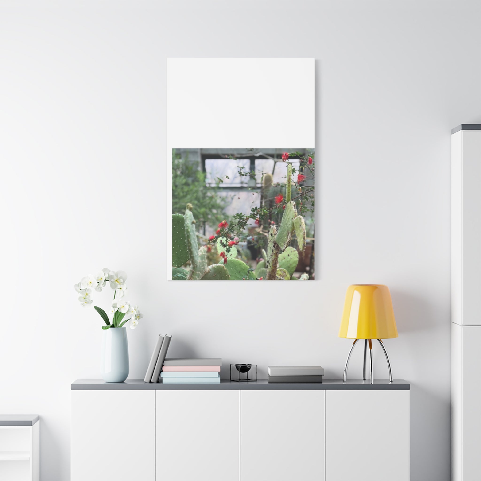 Cactus Wall Art Print, Nature Home Decor, Bohemian Style Artwork, Botanical Gift, Succulent Canvas