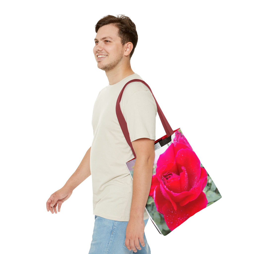 Vibrant Floral Tote Bag | Artistic Rose Design for Everyday Use, Eco-Friendly Shopping, Perfect Gift for Garden Lovers