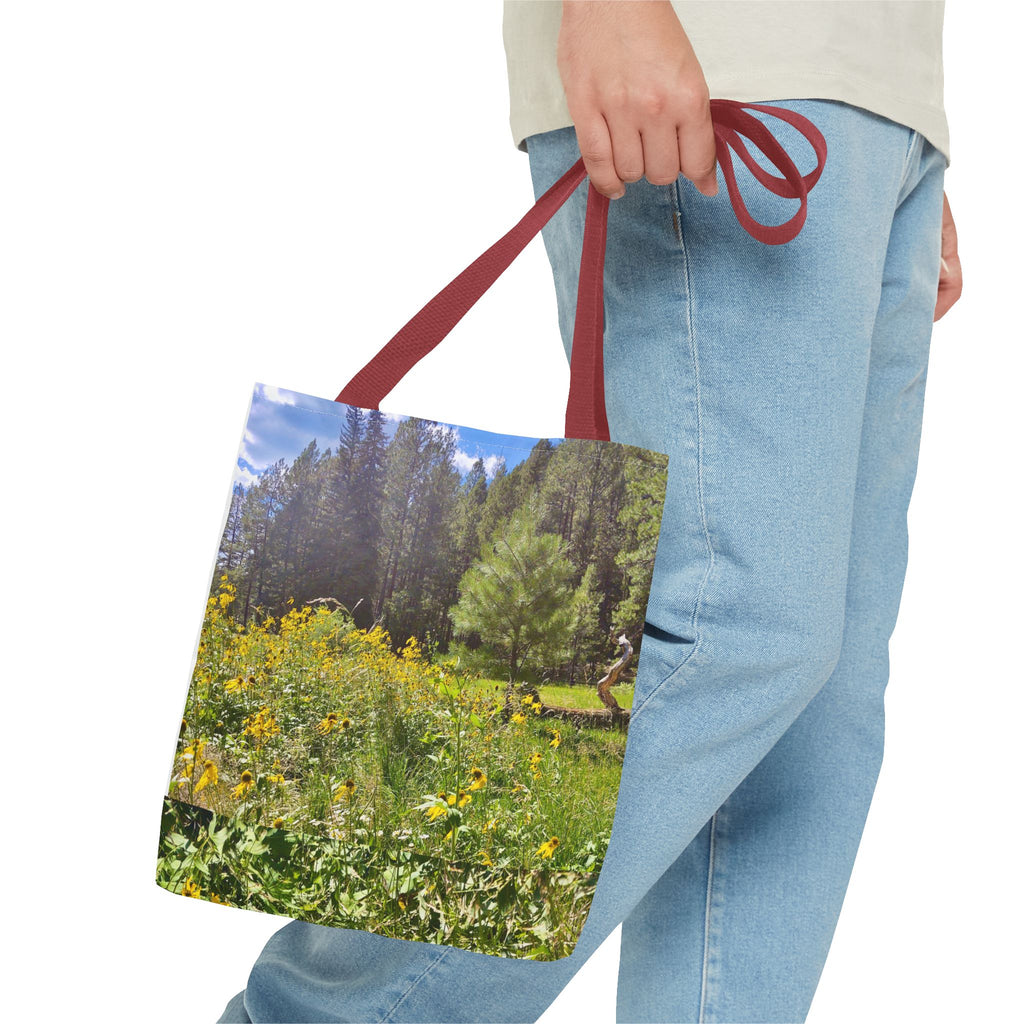 Nature-Inspired Tote Bag, Eco-Friendly Shopping Bag, Flower Print Purse, Gift for Nature Lovers, Summer Picnic Carrier