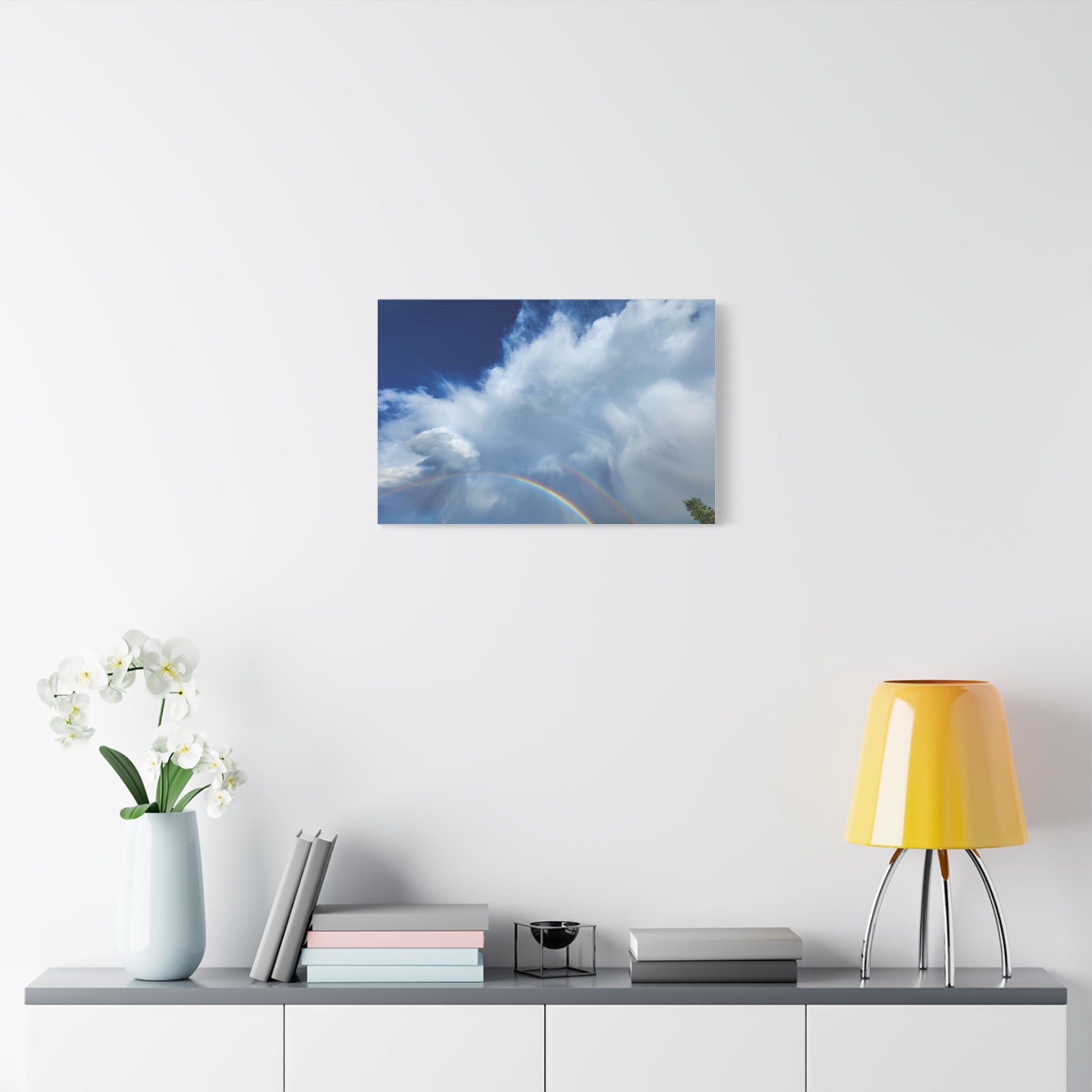 Rainbow Cloud Art Canvas Print, Stretched Wall Decor, Home/Office Art, Gift for Nature Lovers, Gallery Wall Accent