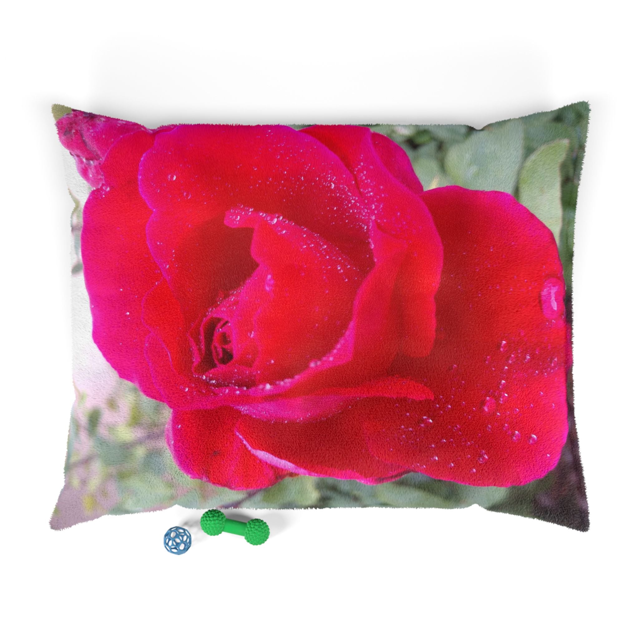 Floral Pet Bed with Rose Design - Cozy Cushion for Dogs and Cats, Flower Print Pet Mat, Cute Gift for Pet Lovers, Home Decor