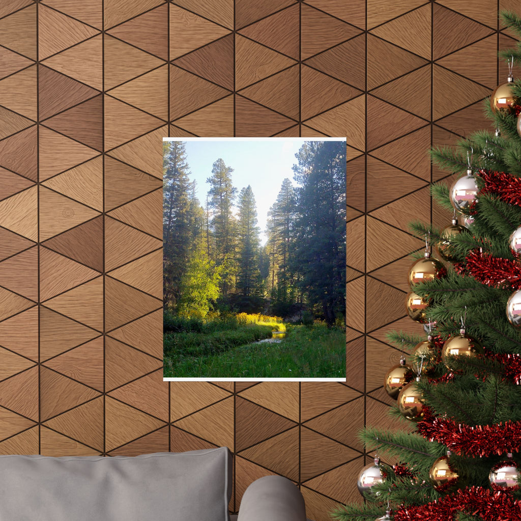 Serene Nature Poster, Wall Art Print, Forest Decor, Botanical Photography, Home Office Artwork