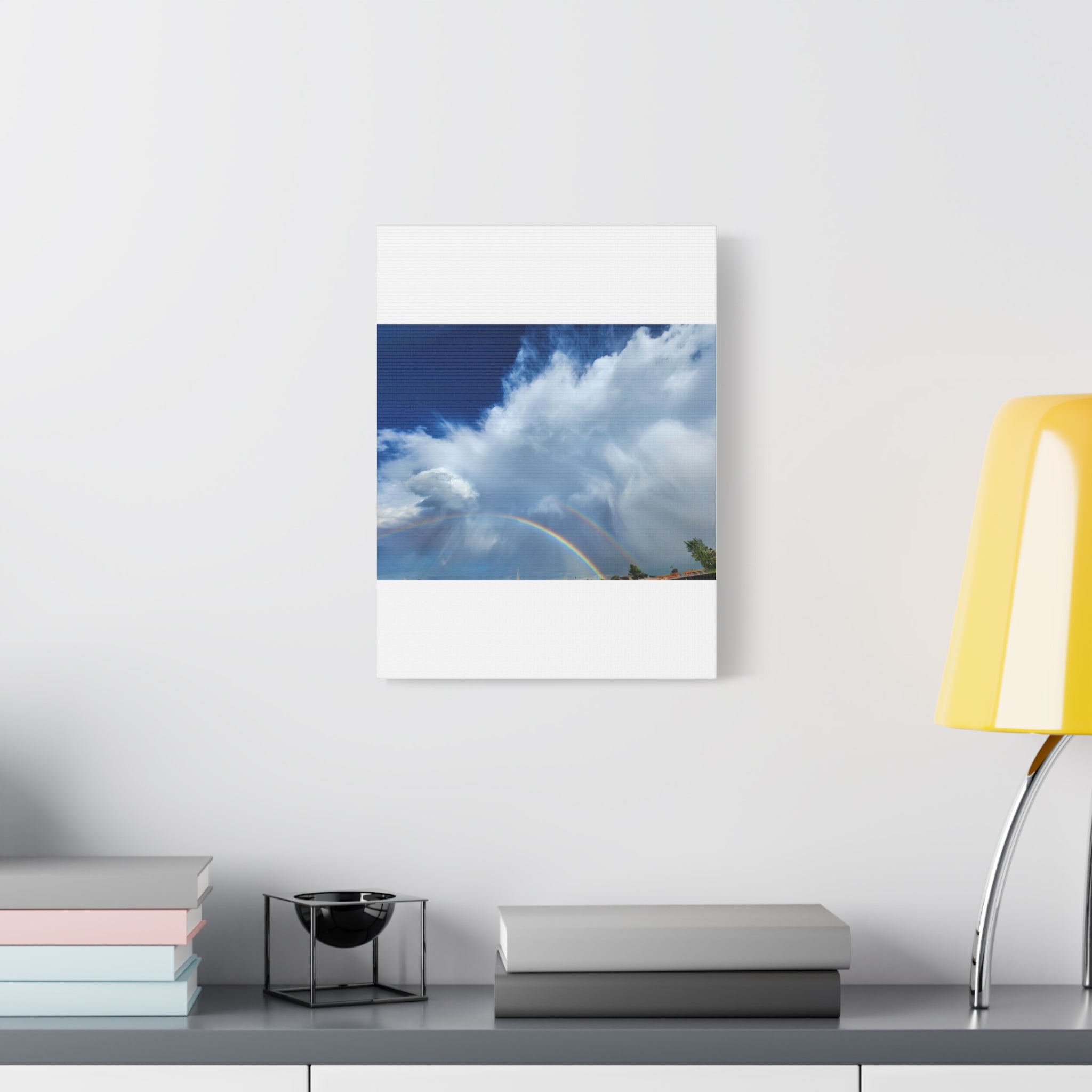 Rainbow Cloud Art Canvas Print, Stretched Wall Decor, Home/Office Art, Gift for Nature Lovers, Gallery Wall Accent