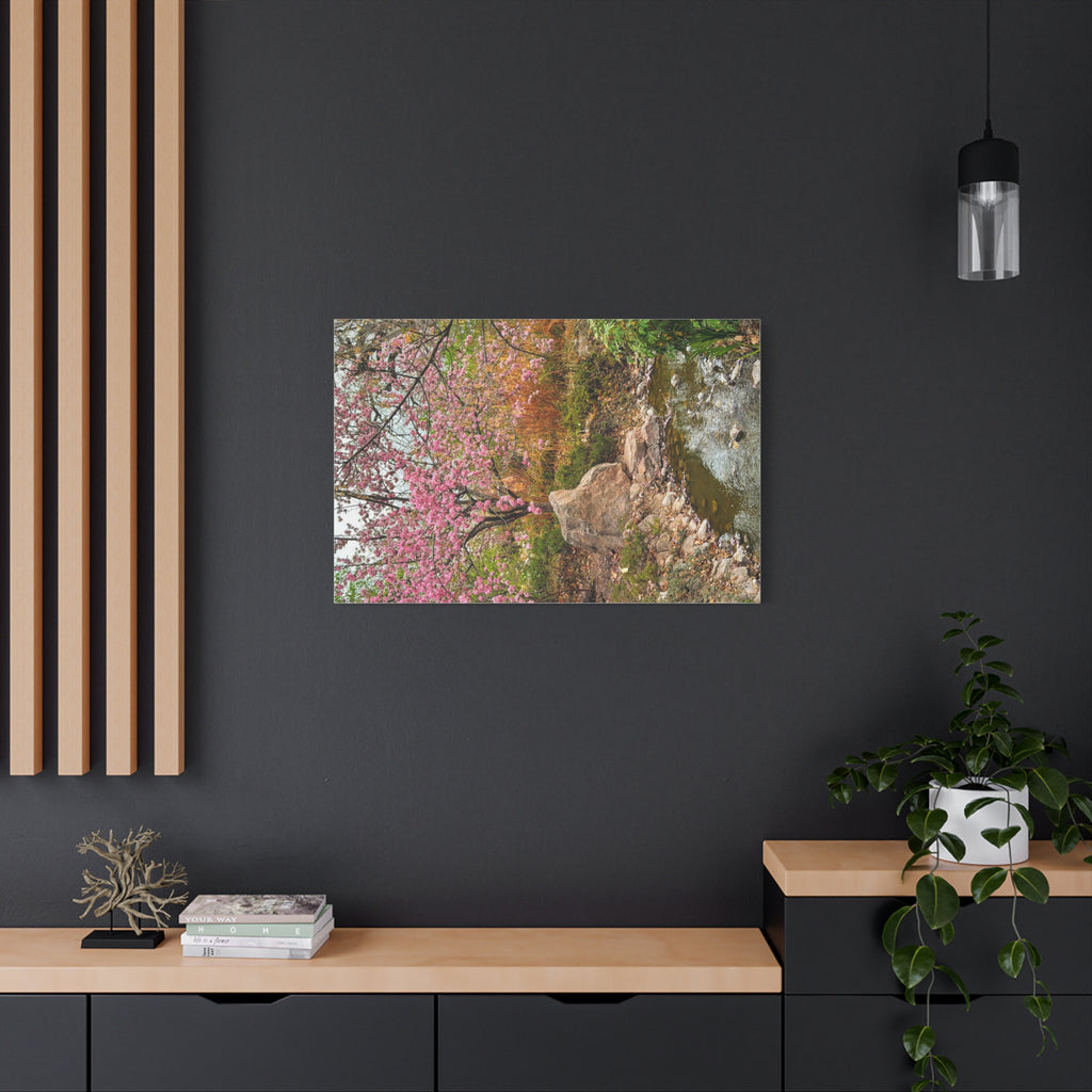 Blossoming Serenity Canvas Print, Floral Wall Art, Nature Decor, Home Aesthetic, Gift Idea for Garden Lovers, Spring Decor