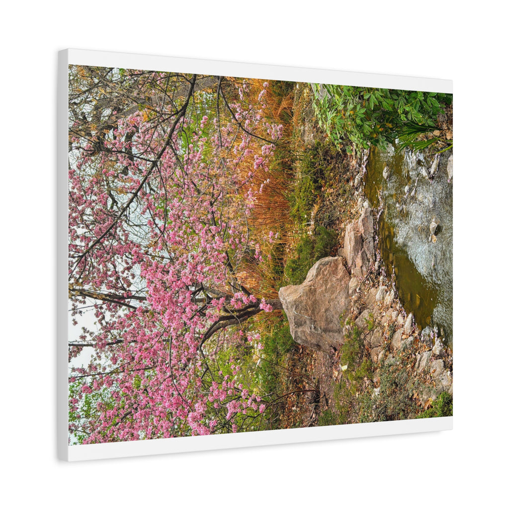 Blossoming Serenity Canvas Print, Floral Wall Art, Nature Decor, Home Aesthetic, Gift Idea for Garden Lovers, Spring Decor