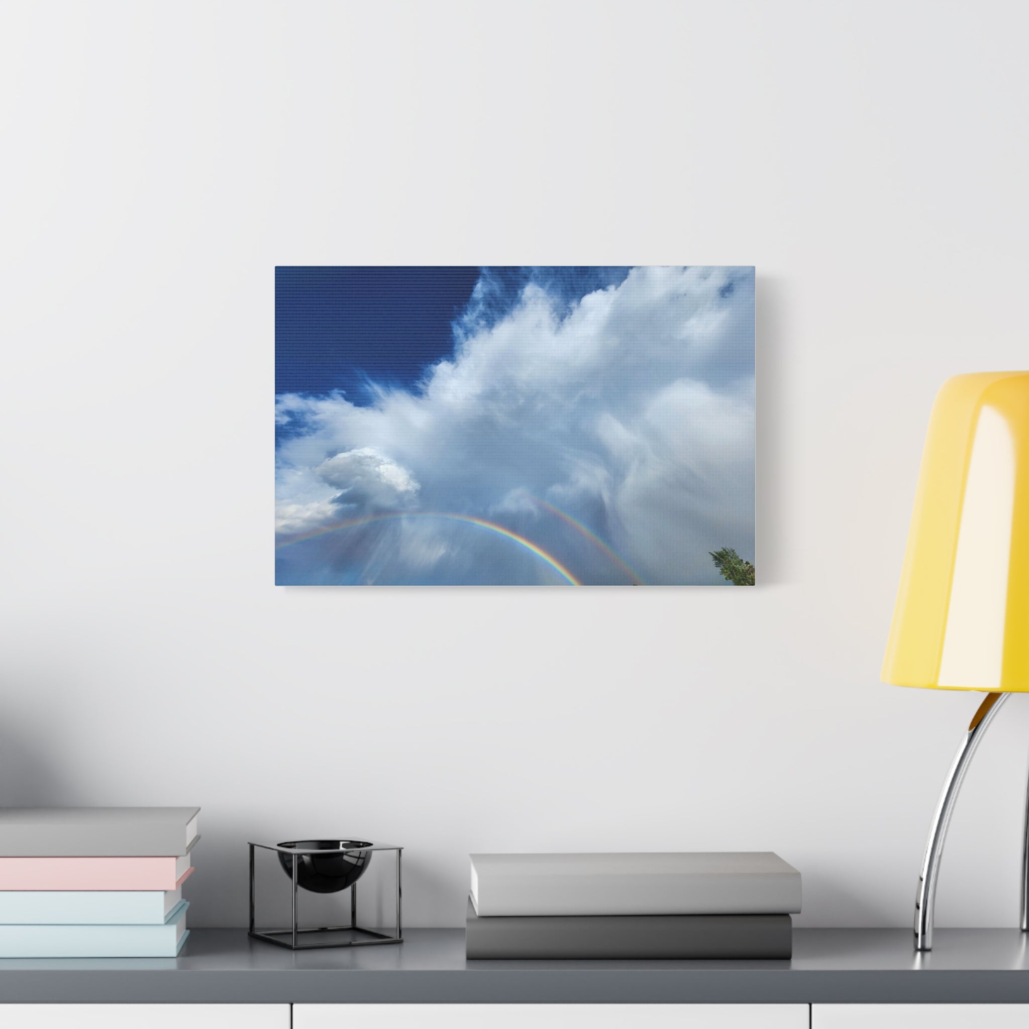 Rainbow Cloud Art Canvas Print, Stretched Wall Decor, Home/Office Art, Gift for Nature Lovers, Gallery Wall Accent