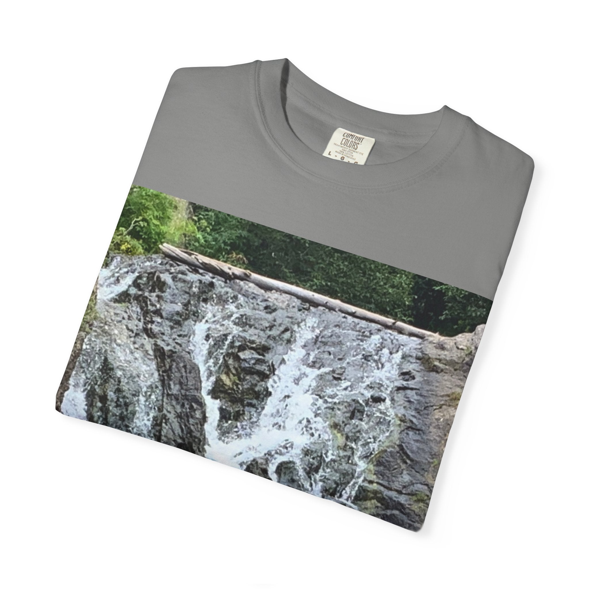 Nature-Inspired Unisex T-Shirt, Waterfall Tee, Outdoor Adventure Shirt, Casual Summer Top, Eco-Friendly Gift