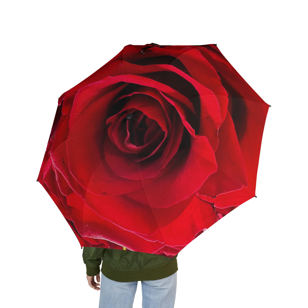 Rose Print Semi-Automatic Umbrella | Stylish Floral Rain Protection | Perfect Gift for Her, Garden Lovers, and Special Occasions