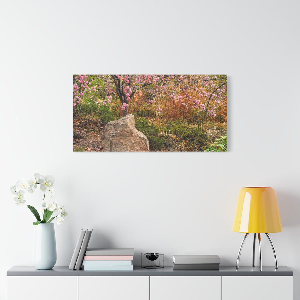 Canvas Wall Art, Pink Blossom Landscape Decor, Nature Photograph, Floral Print, Spring Home Decor, Gift for Nature Lovers