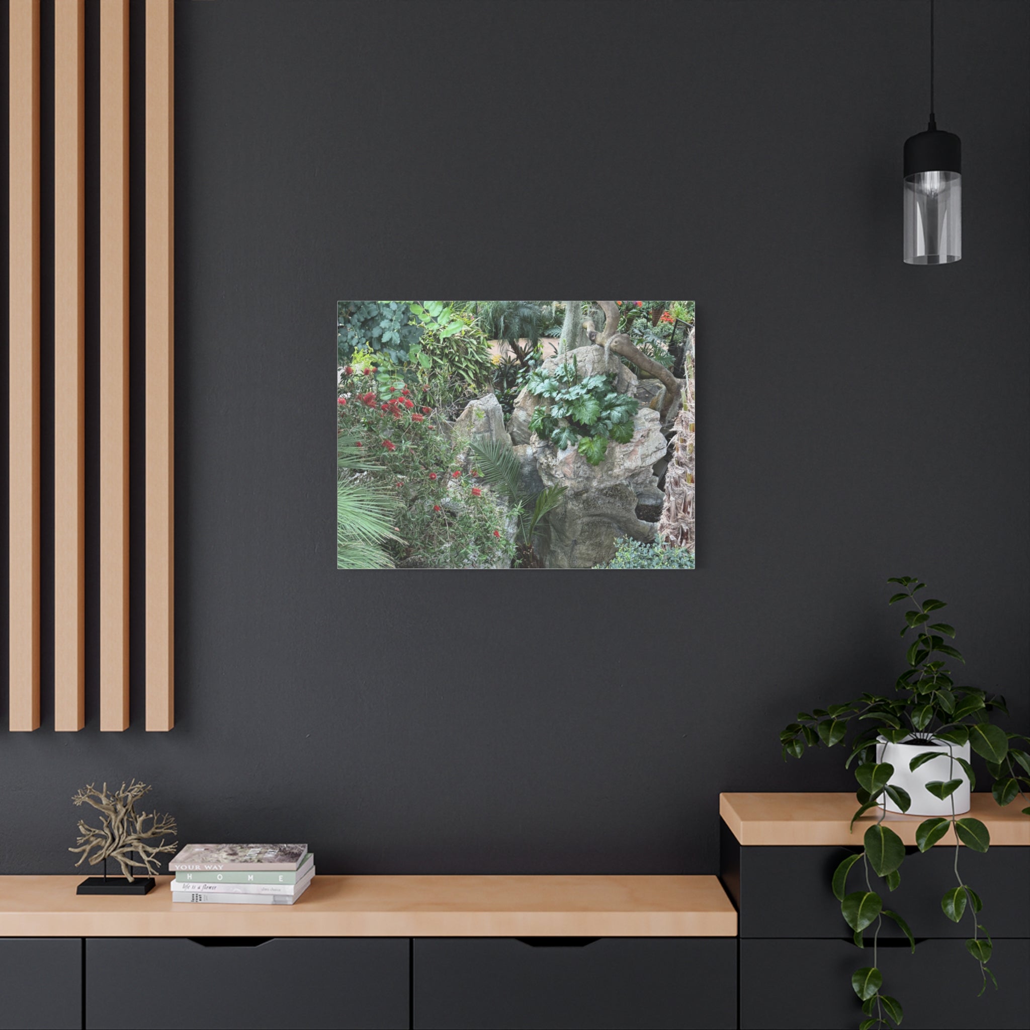 Garden Landscape Canvas Wall Art, Nature Decor, Home Decoration, Gift for Nature Lovers, Eco-Friendly Art, Botanical Wall Decor