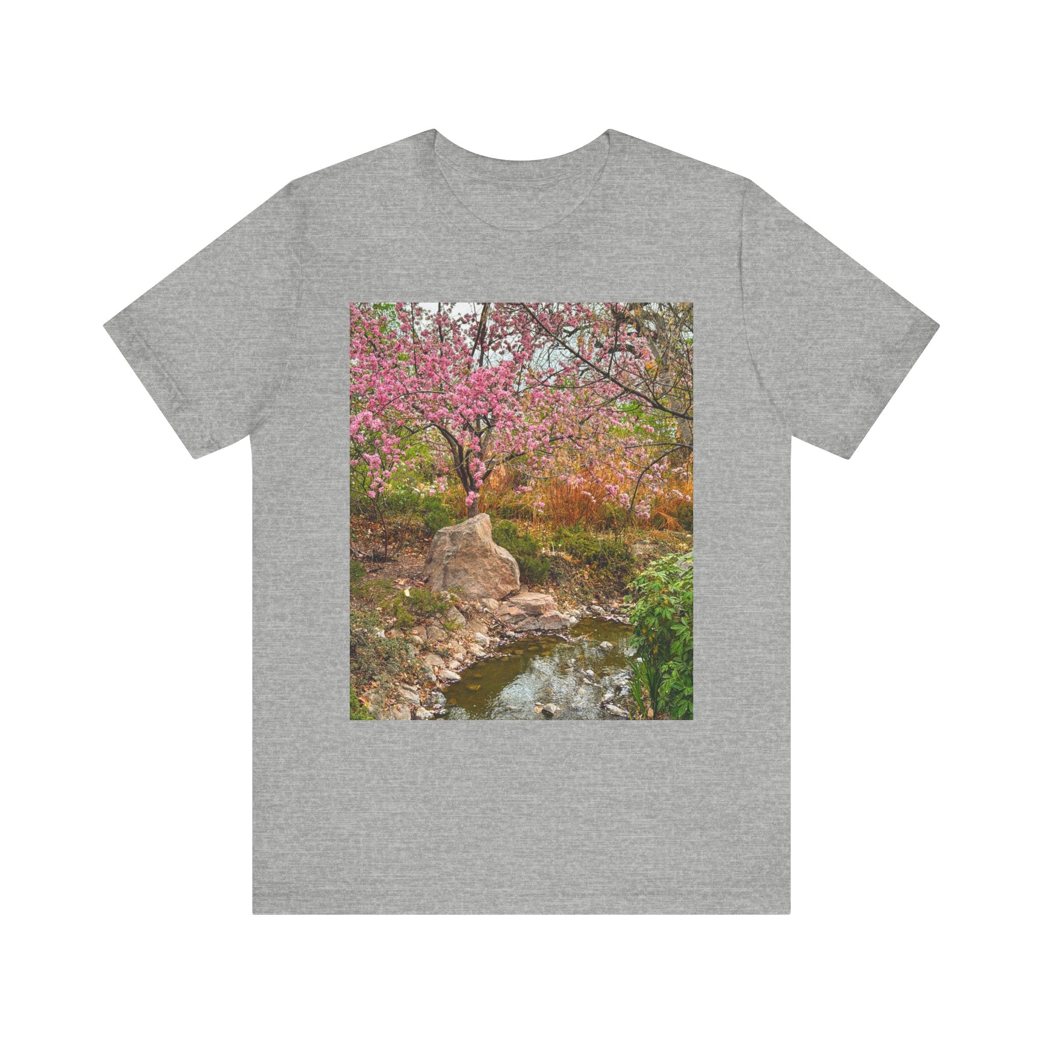 Serene Nature Print Tee, Botanical Shirt, Spring Fashion, Casual Outfit, Eco-Friendly Gift, Outdoor Lover's Wear