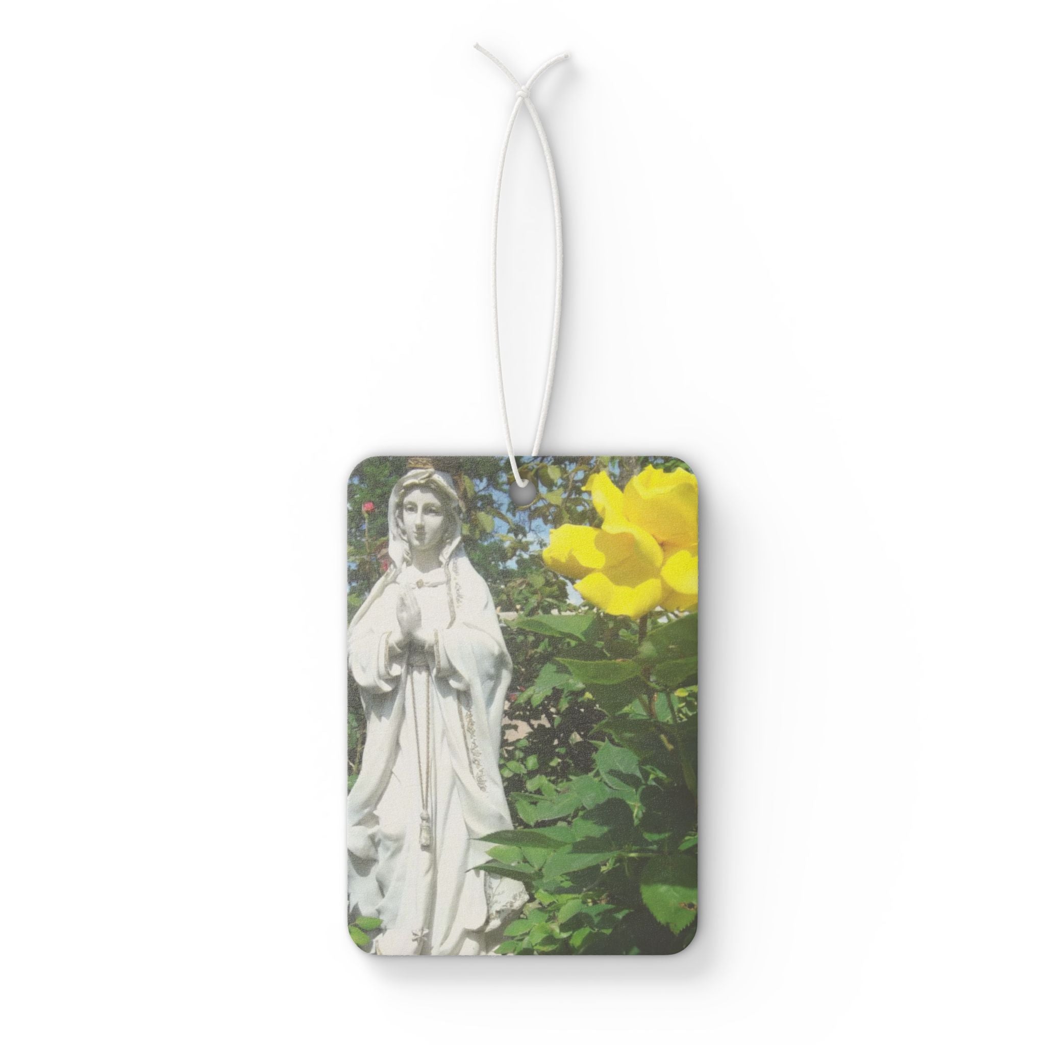 Serene Mary Car Air Freshener, Spiritual Gift, Floral Scented Tag, Religious Decor, Car Accessories, Home Fragrance