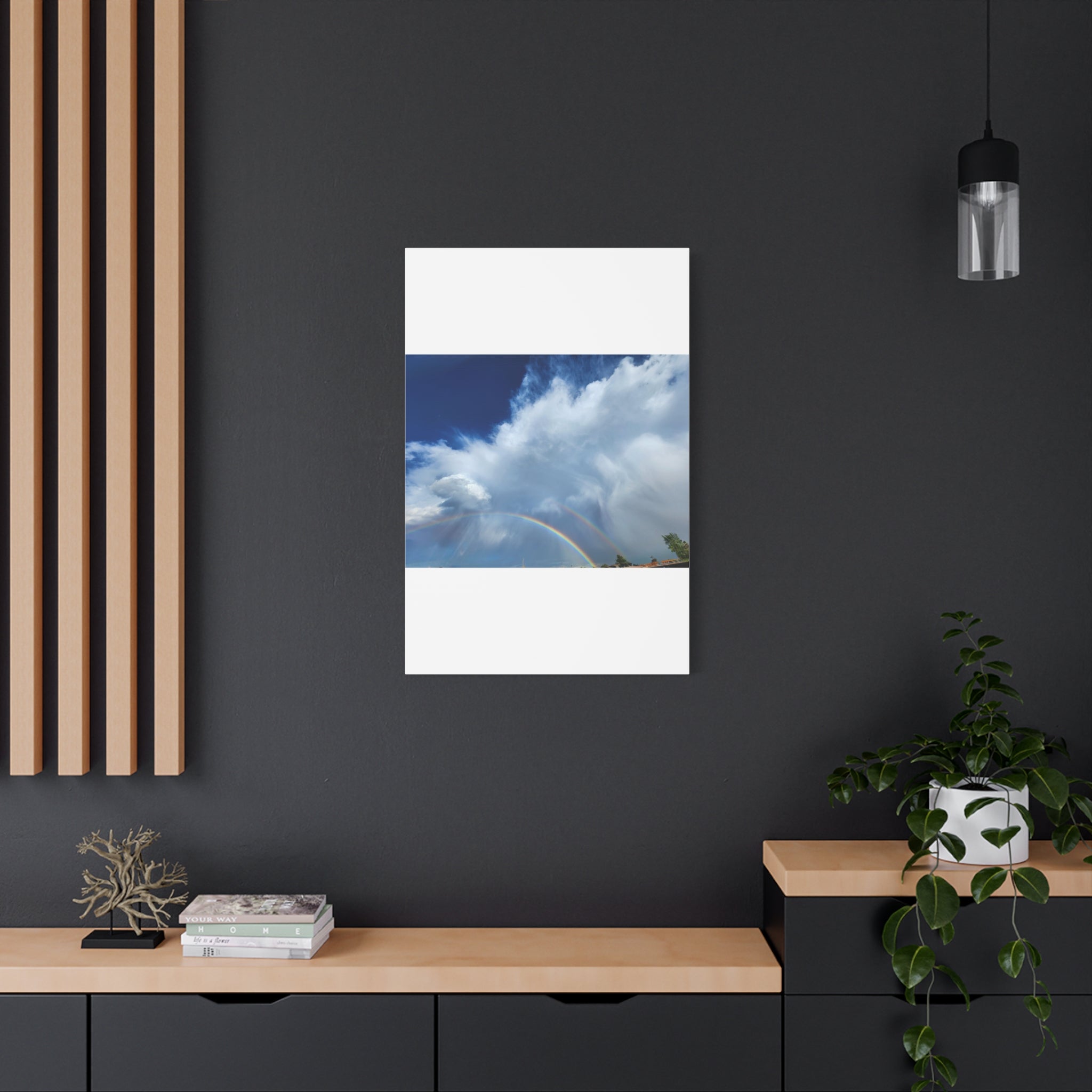 Rainbow Cloud Art Canvas Print, Stretched Wall Decor, Home/Office Art, Gift for Nature Lovers, Gallery Wall Accent