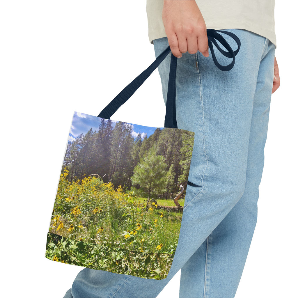 Nature-Inspired Tote Bag, Eco-Friendly Shopping Bag, Flower Print Purse, Gift for Nature Lovers, Summer Picnic Carrier