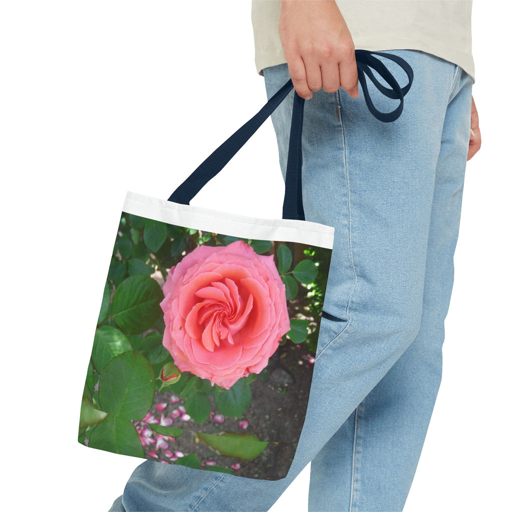 Floral Rose Tote Bag, Stylish Shopping Bag, Eco-Friendly Tote, Gift for Her, Summer Outing Accessory