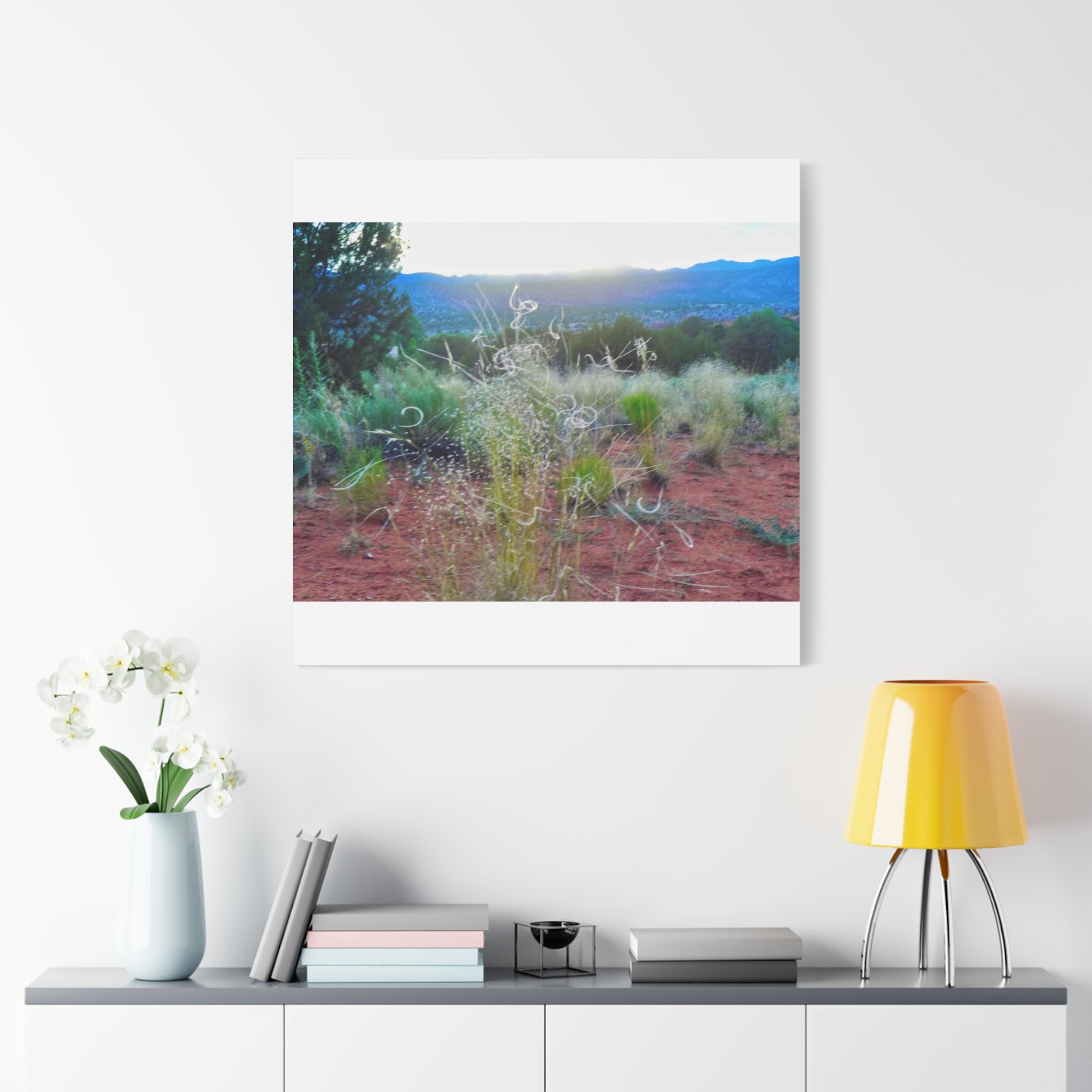 Serene Desert Landscape Canvas Print, Nature Wall Art, Home Decor, Gift for Nature Lovers, Rustic Art for Living Room, Boho Decor