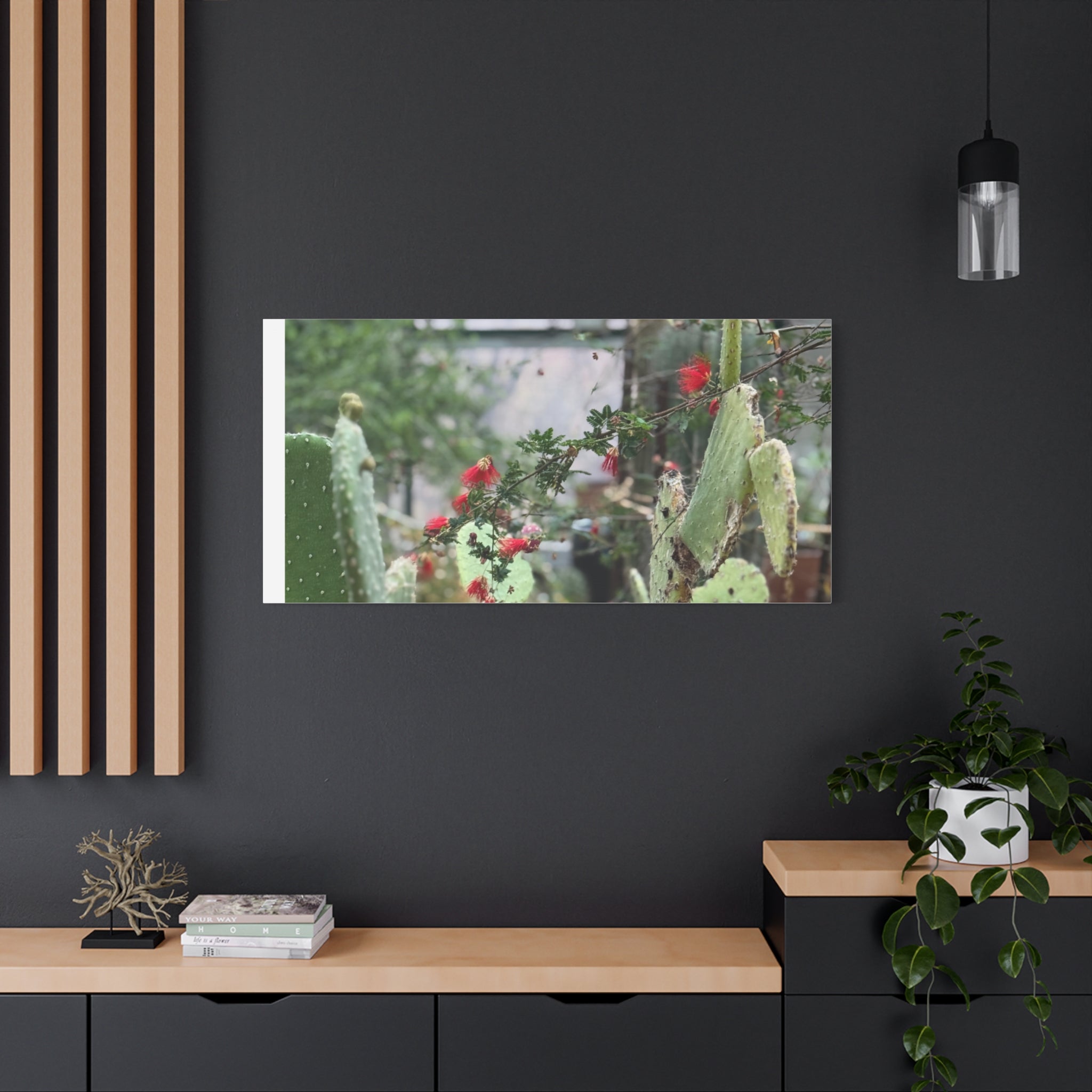 Cactus Wall Art Print, Nature Home Decor, Bohemian Style Artwork, Botanical Gift, Succulent Canvas