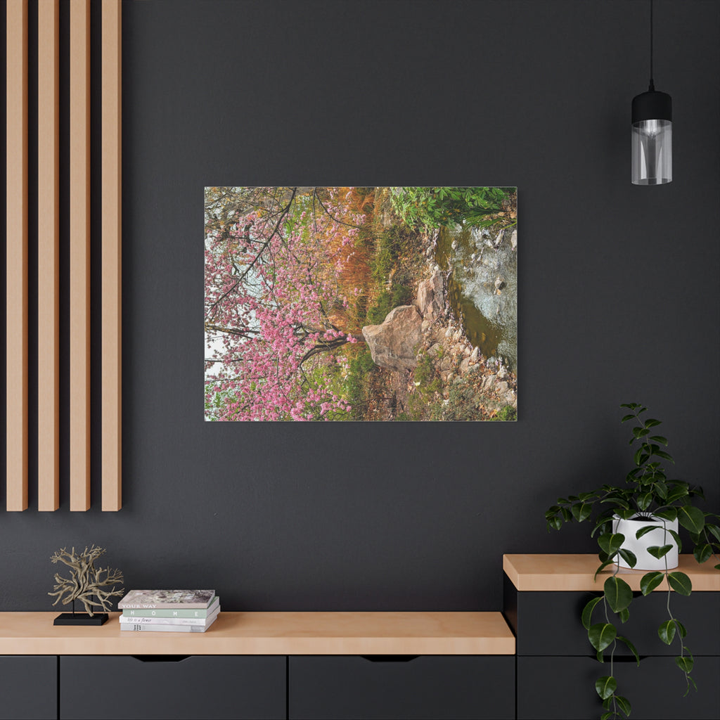 Blossoming Serenity Canvas Print, Floral Wall Art, Nature Decor, Home Aesthetic, Gift Idea for Garden Lovers, Spring Decor