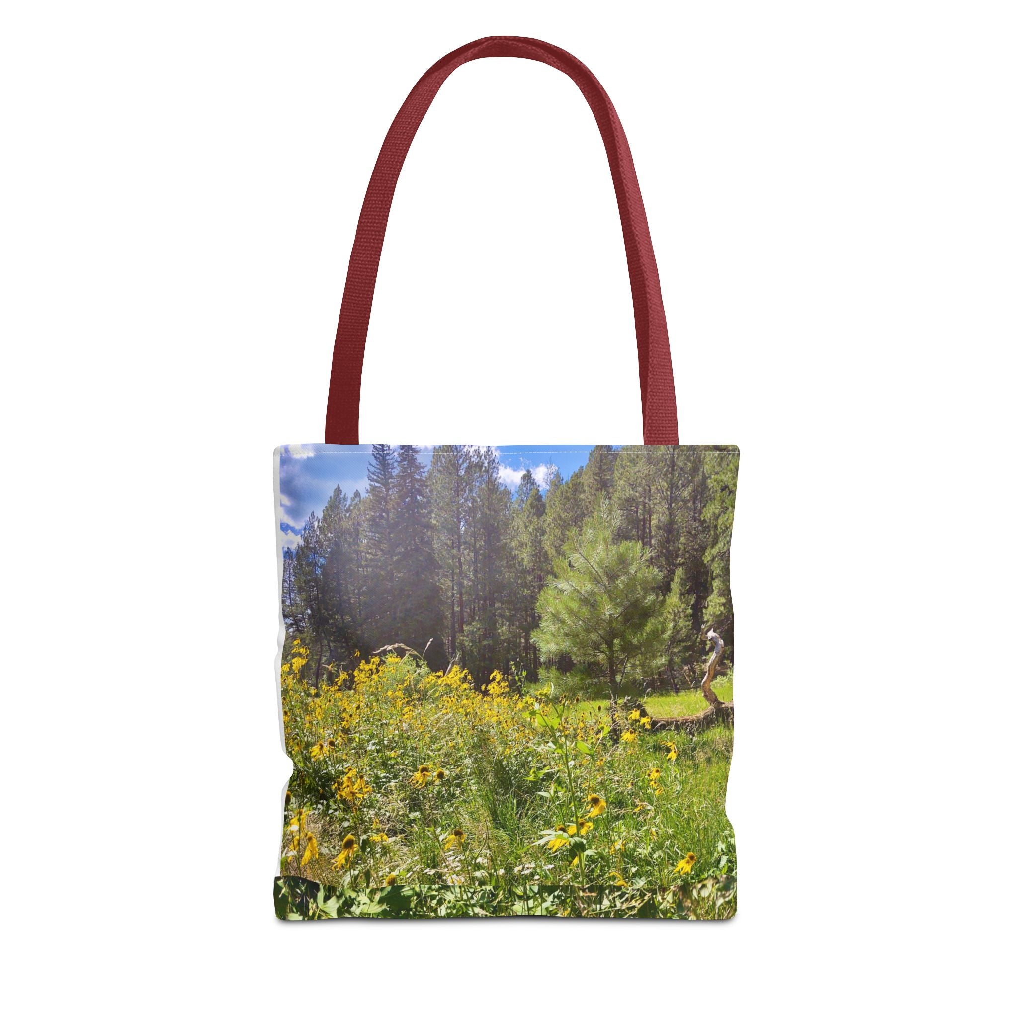 Nature-Inspired Tote Bag, Eco-Friendly Shopping Bag, Flower Print Purse, Gift for Nature Lovers, Summer Picnic Carrier