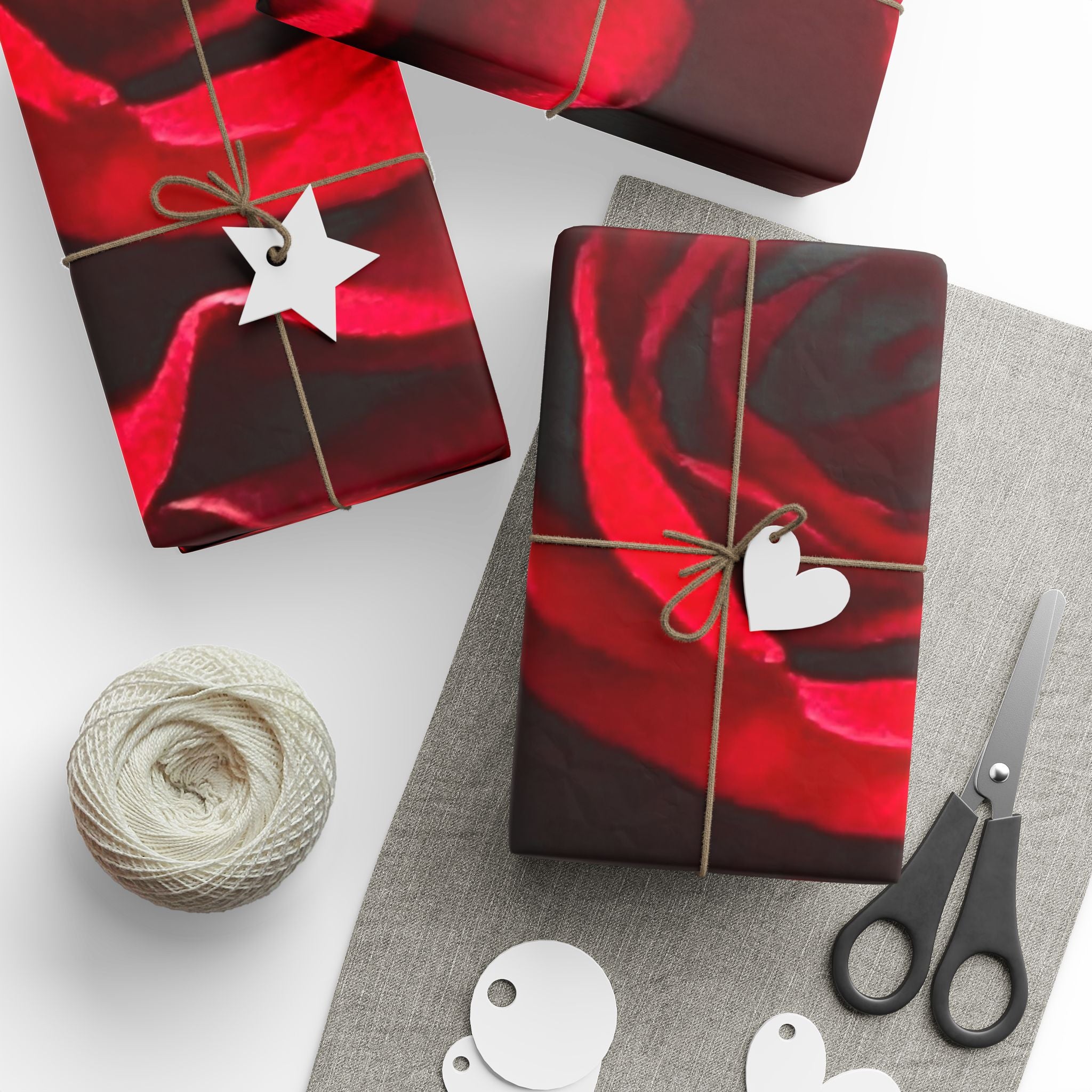 Elegant Floral Wrapping Paper Roll | Birthday, Wedding, Gift Wrap, Celebration, Red Roses