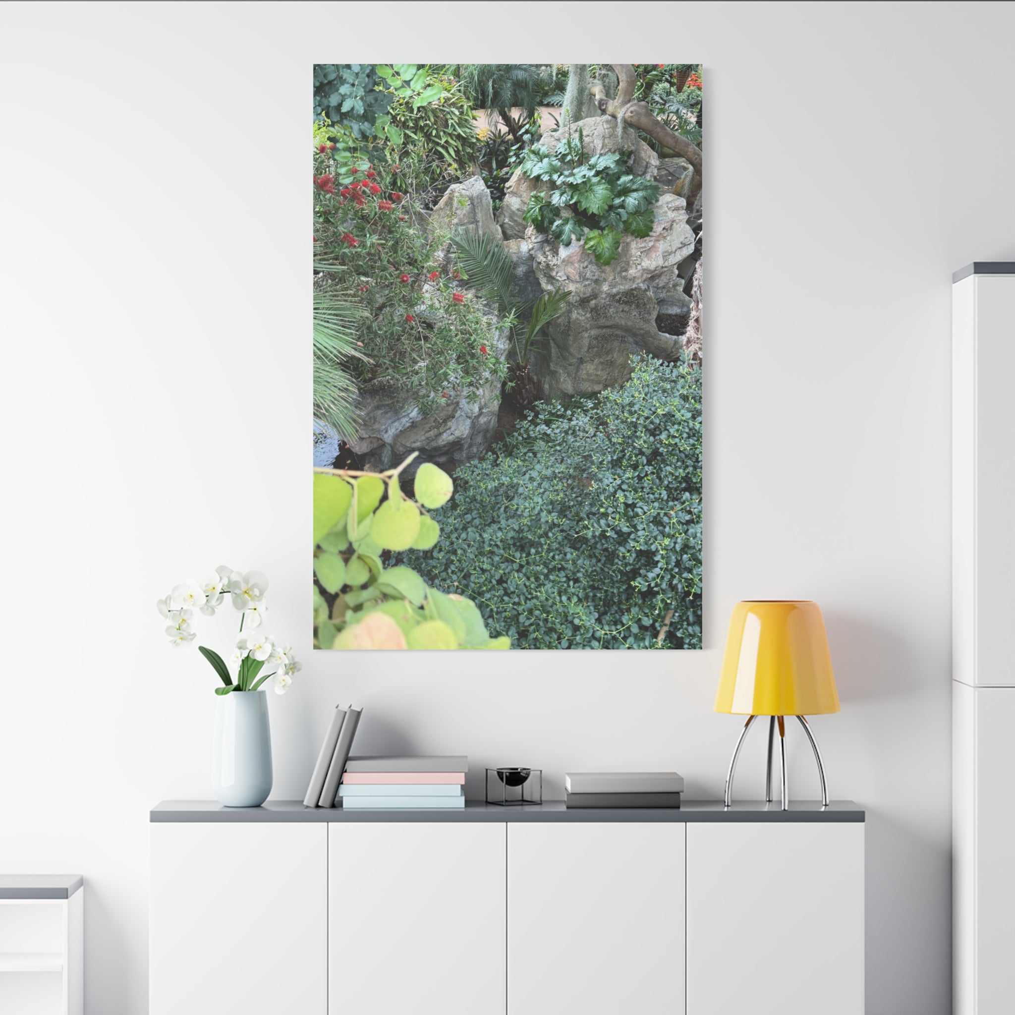Canvas Wall Art, Tropical Garden Print, Home Decor, Botanical Artwork, Nature Lover Gift, Modern Interior Design