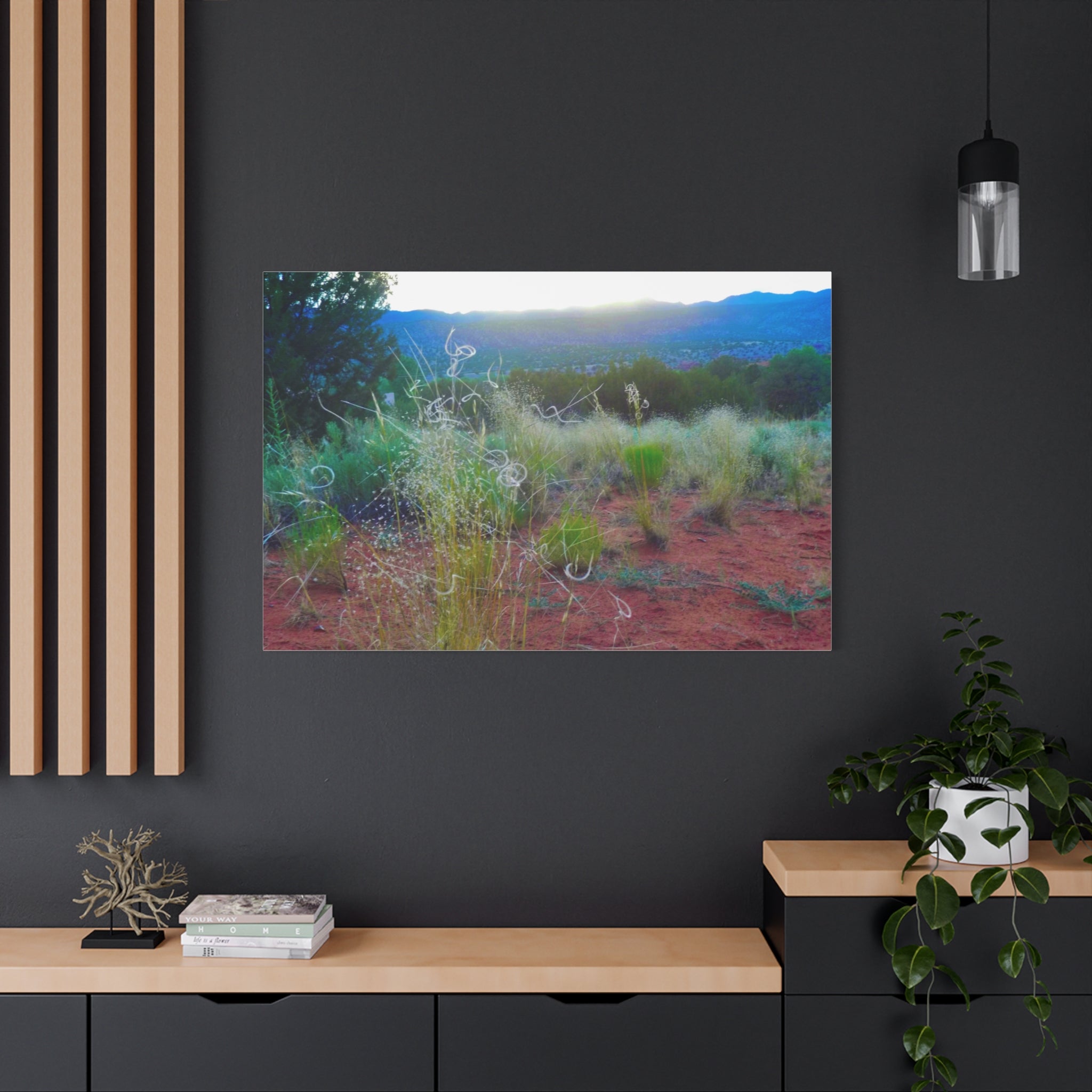 Stretched Canvas Art Print, Nature Wall Decor, Boho Home Decor, Rustic Landscape Art, Gift for Nature Lovers