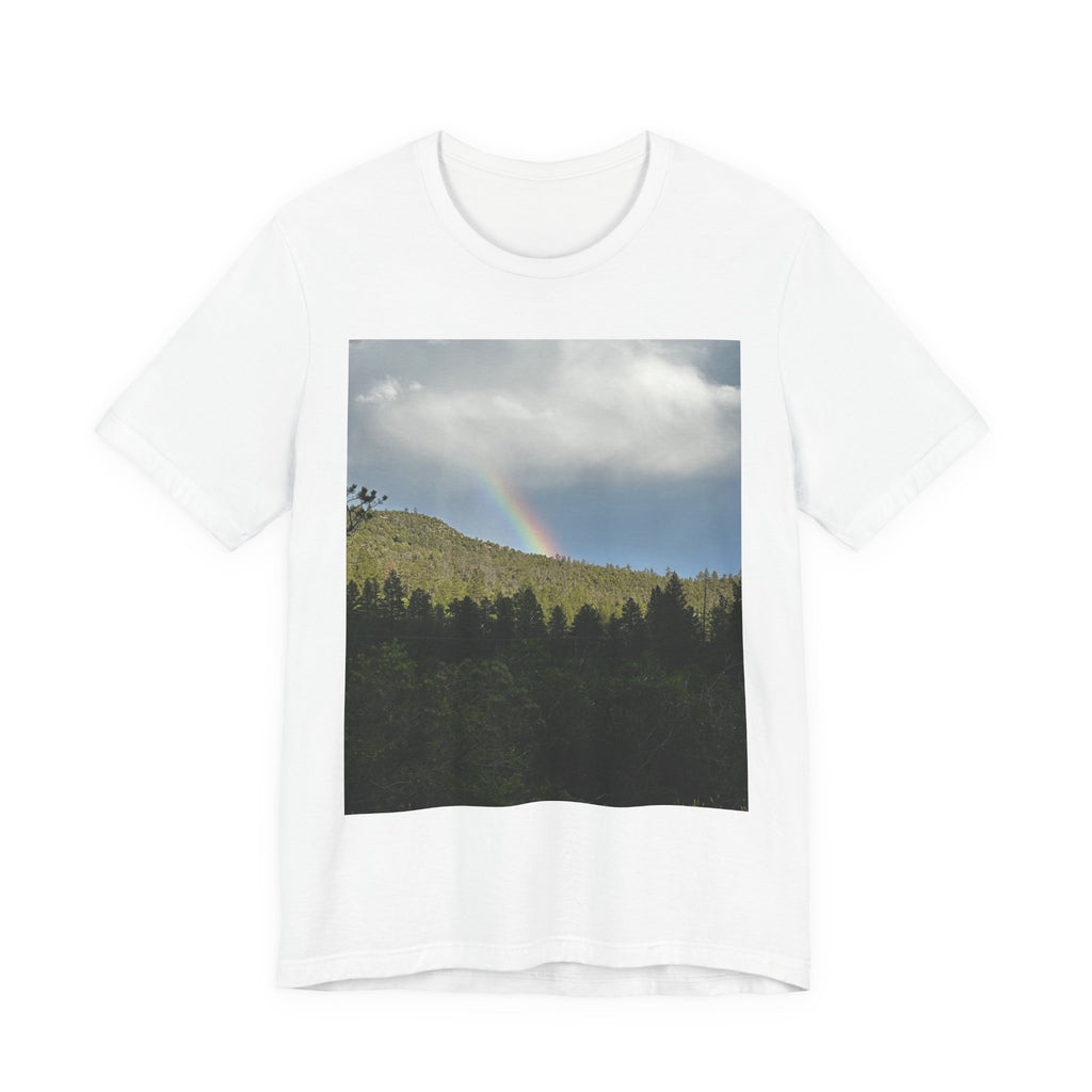 Unisex Rainbow Mountains Tee - Nature Lover Gift, Outdoor Apparel, Graphic Tee, Adventure Shirt, Eco-Friendly Top
