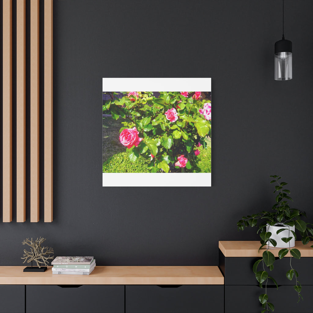 Floral Canvas Wall Art, Pink Rose Decor, Home Gallery Piece, Flower Photography, Garden Wall Decor, Floral Print