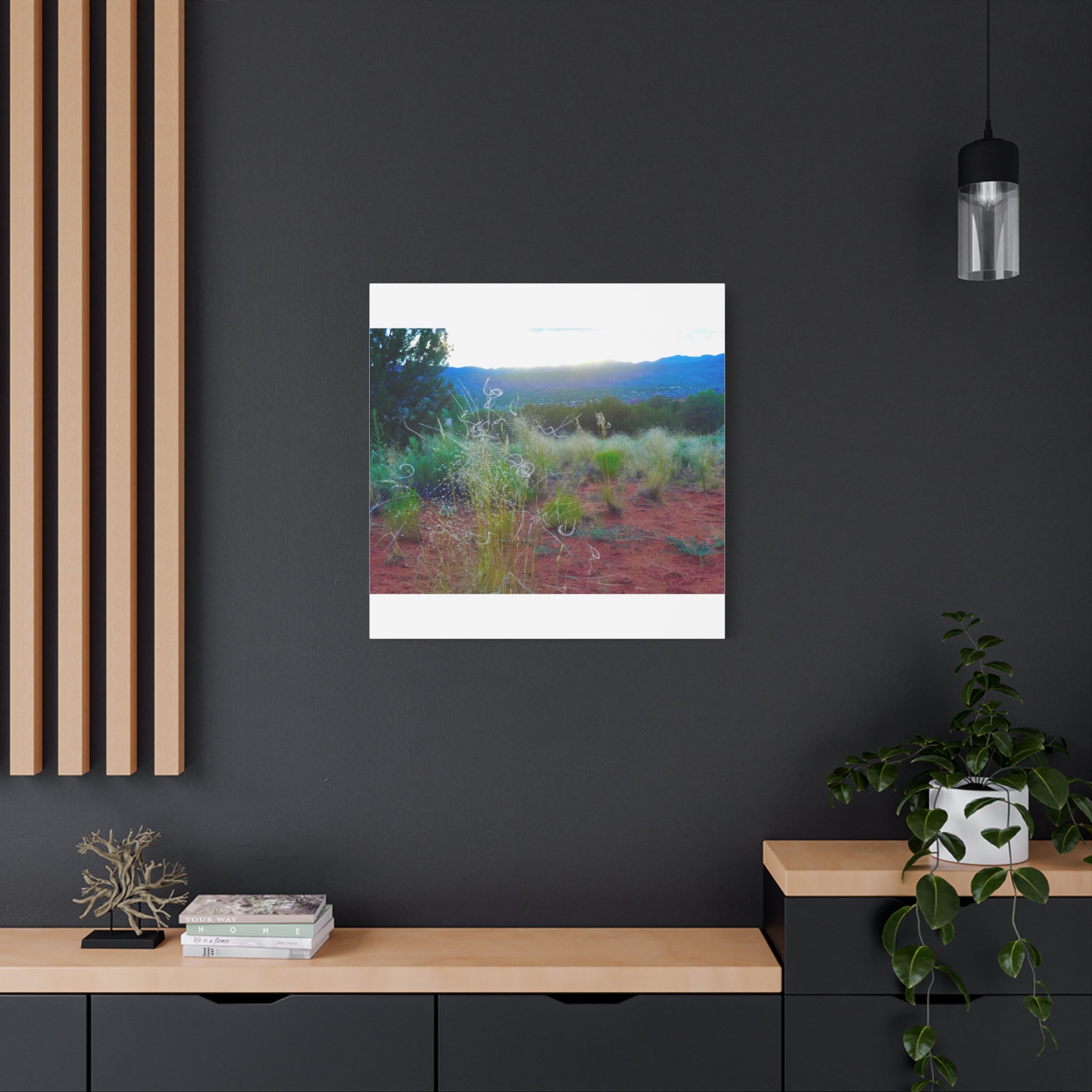 Stretched Canvas Art Print, Nature Wall Decor, Boho Home Decor, Rustic Landscape Art, Gift for Nature Lovers