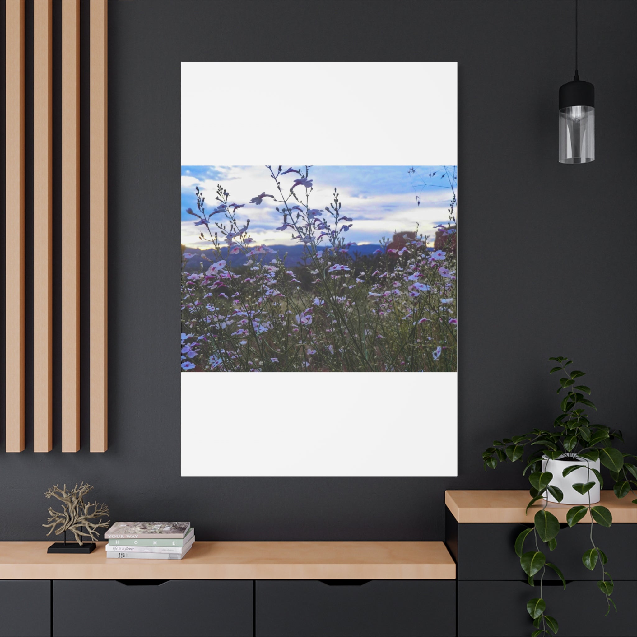 Floral Wall Art Canvas, Nature-Inspired Home Decor, Flower Print, Rustic Living Room, Gift for Gardeners, Boho Wall Art