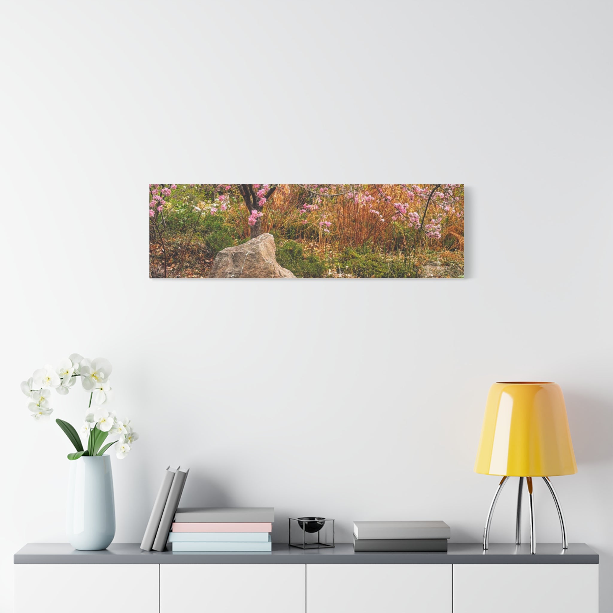 Canvas Wall Art, Pink Blossom Landscape Decor, Nature Photograph, Floral Print, Spring Home Decor, Gift for Nature Lovers