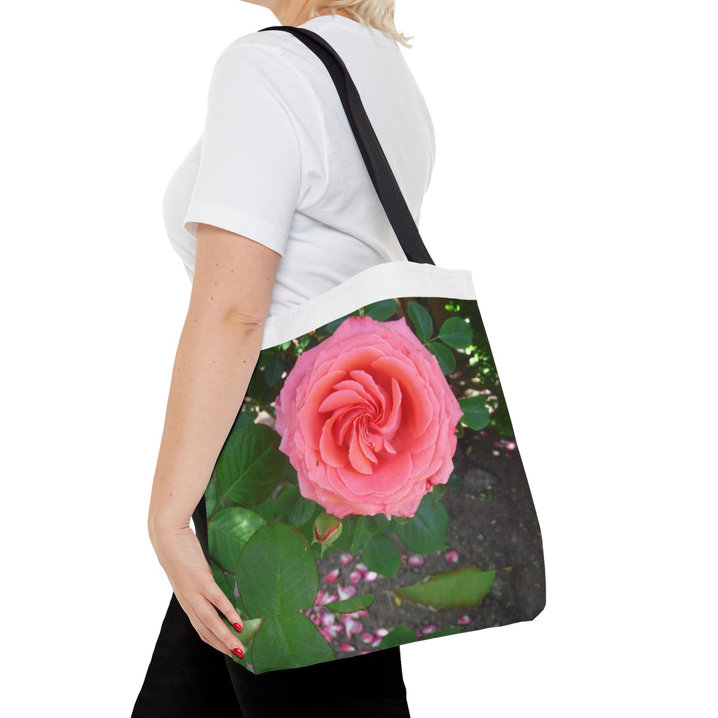 Floral Rose Tote Bag, Stylish Shopping Bag, Eco-Friendly Tote, Gift for Her, Summer Outing Accessory